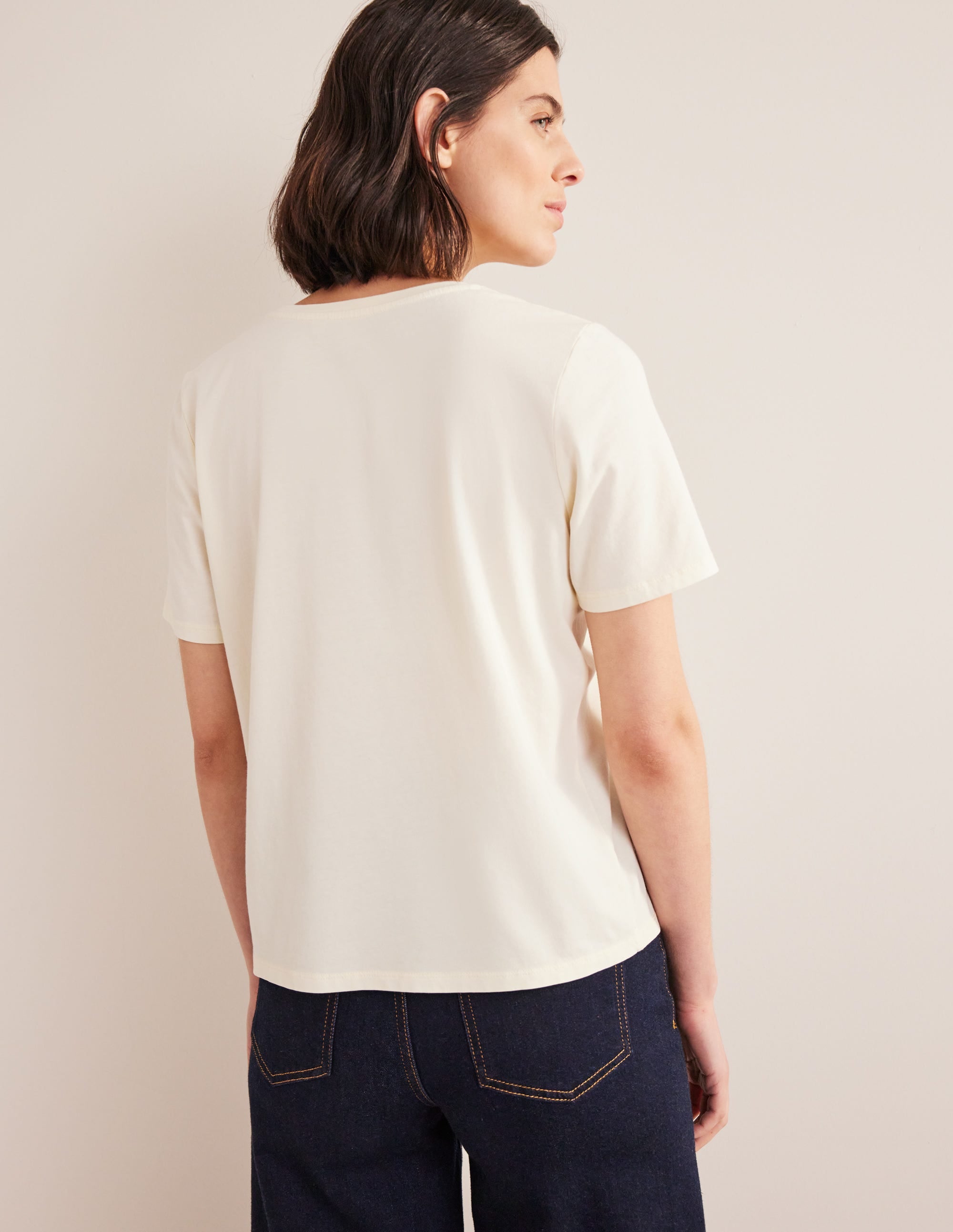 Vegetable Dyed Crew T-Shirt-Pale Yellow - Image 3
