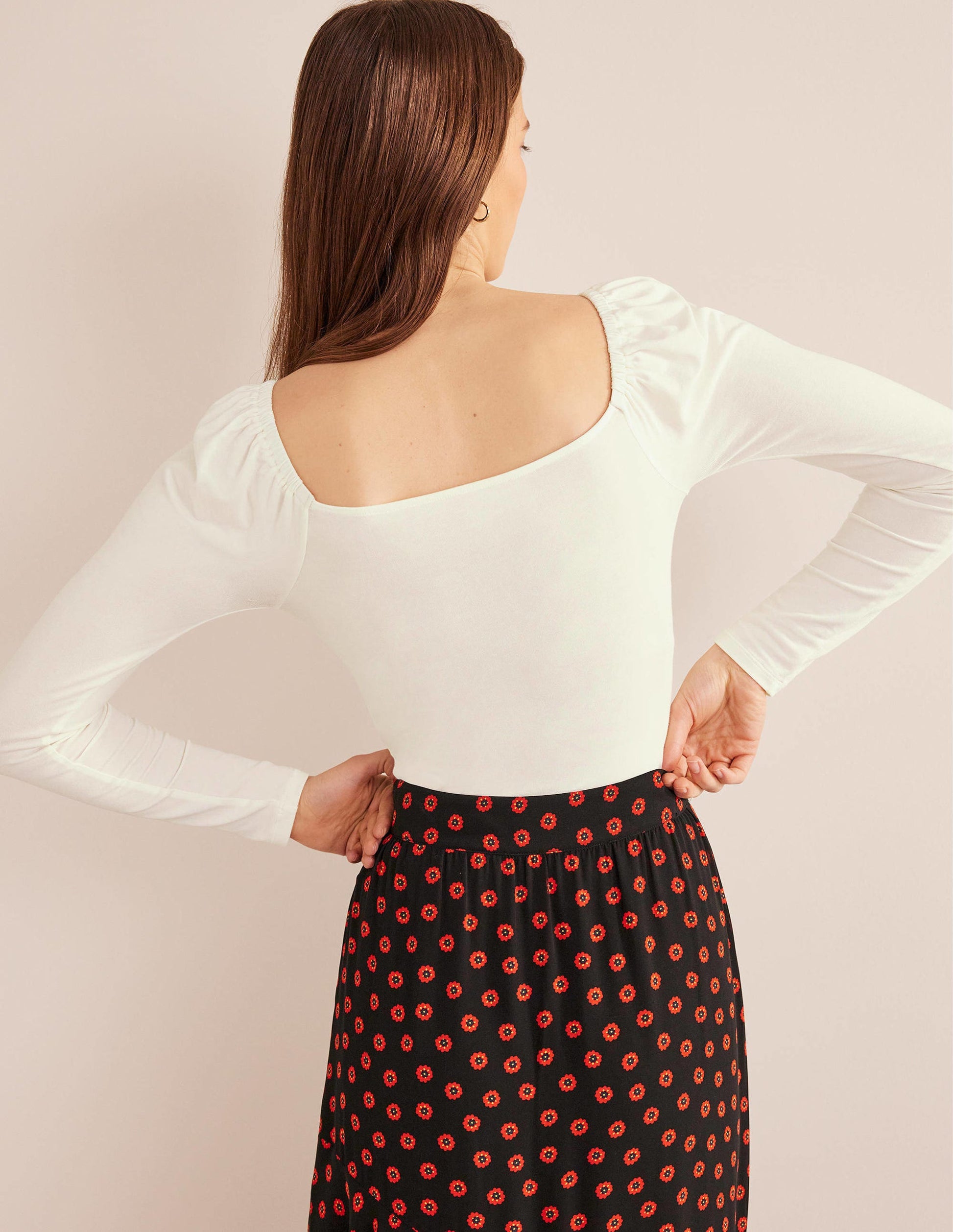 Sweetheart Jersey Top-Ivory-3