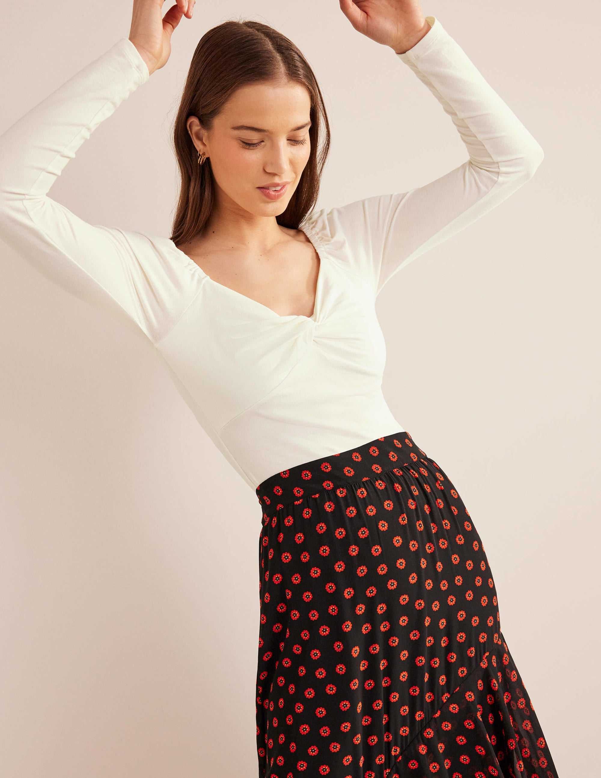 Sweetheart Jersey Top-Ivory - Image 4