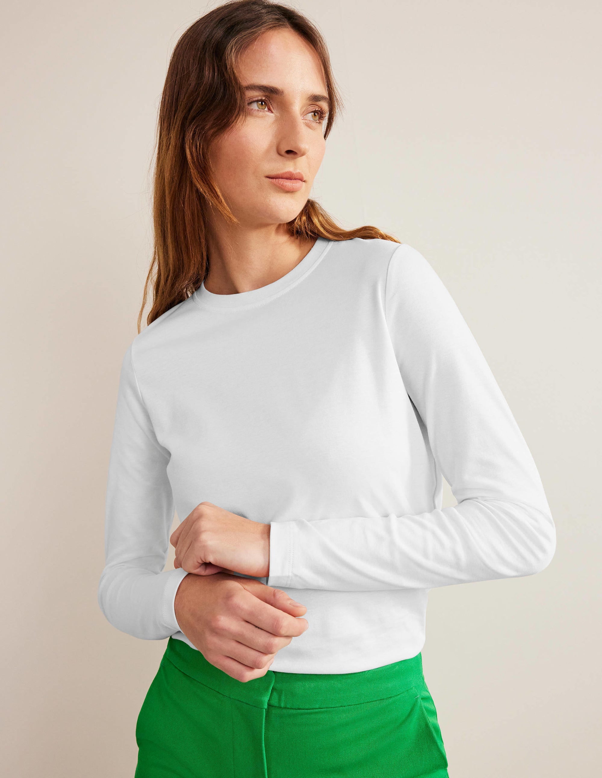 T-shirt parfait à manches longues-Blanc - Image 1
