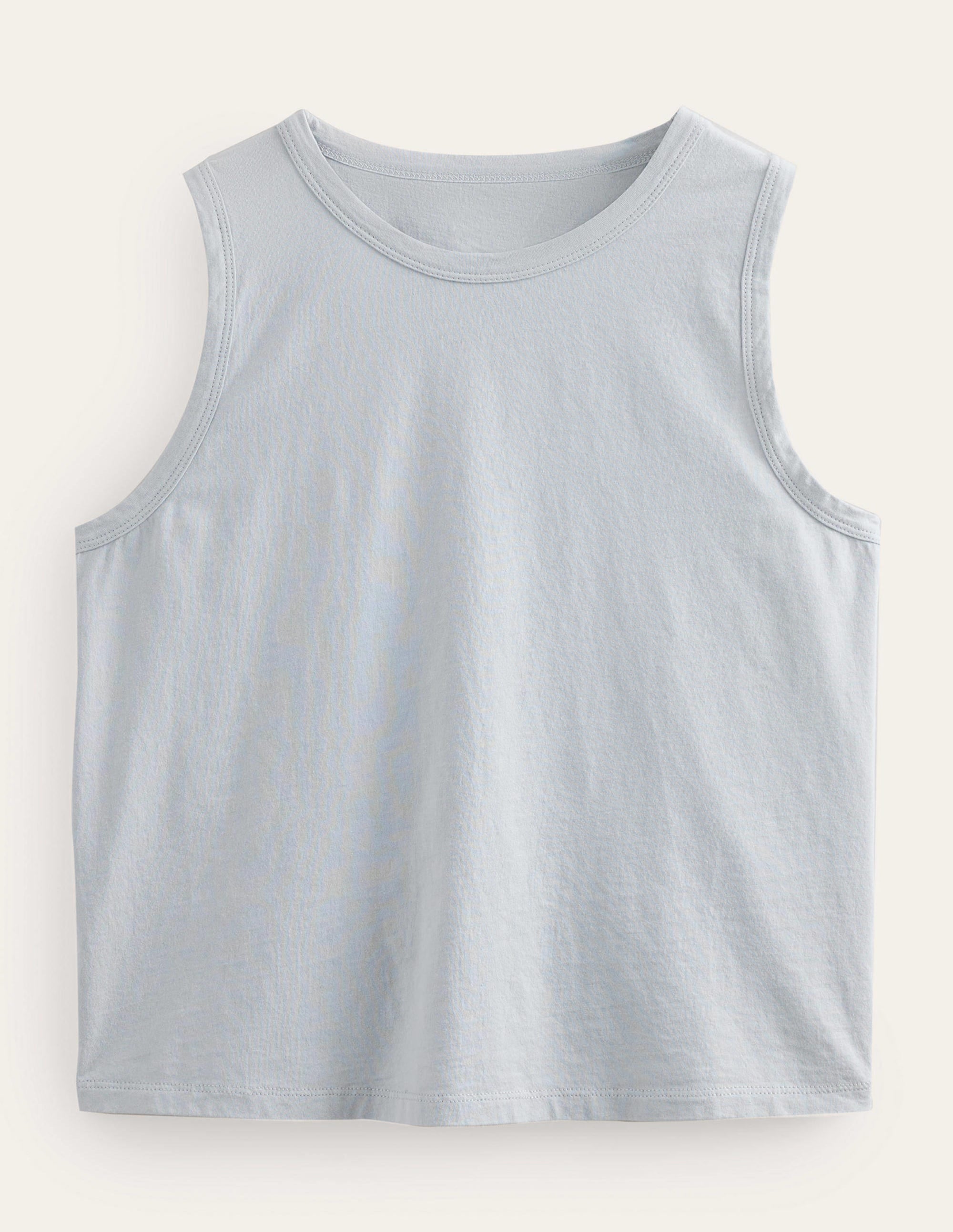 Kurz geschnittenes Baumwoll-Tanktop-Schottergrau - Image 5