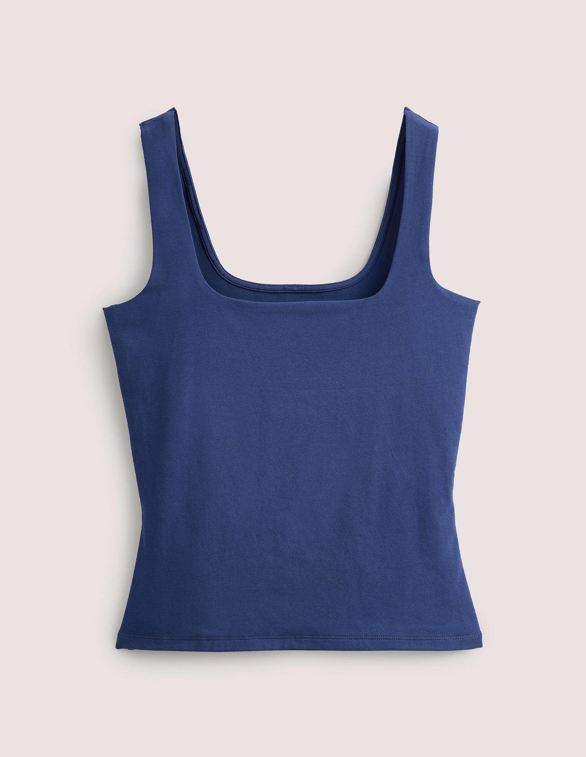 Double Layer Square Neck Vest-Prussian Blue-6