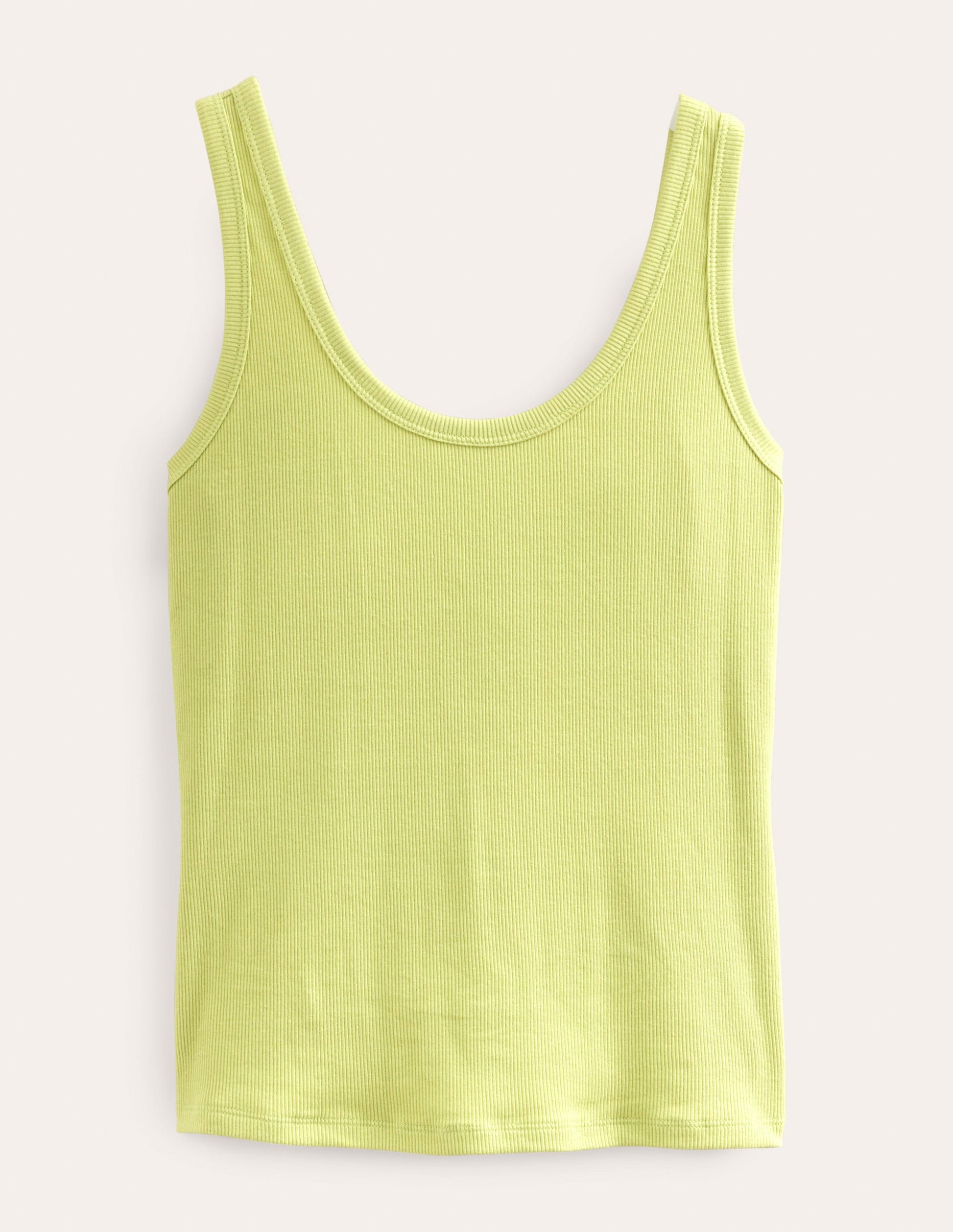 Geripptes Tanktop mit Rundhalsausschnitt-Zartes Pistaziengrün-6