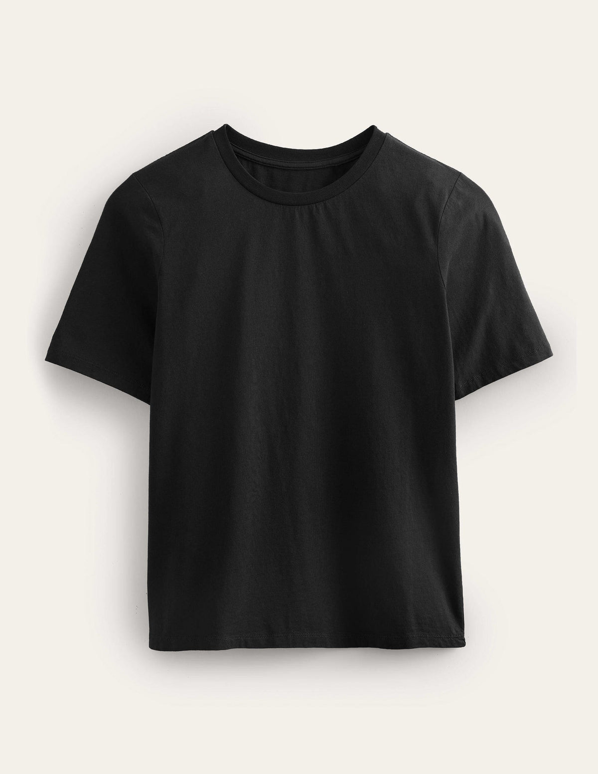 Leichtes Rundhals-T-Shirt-Schwarz - Image 5