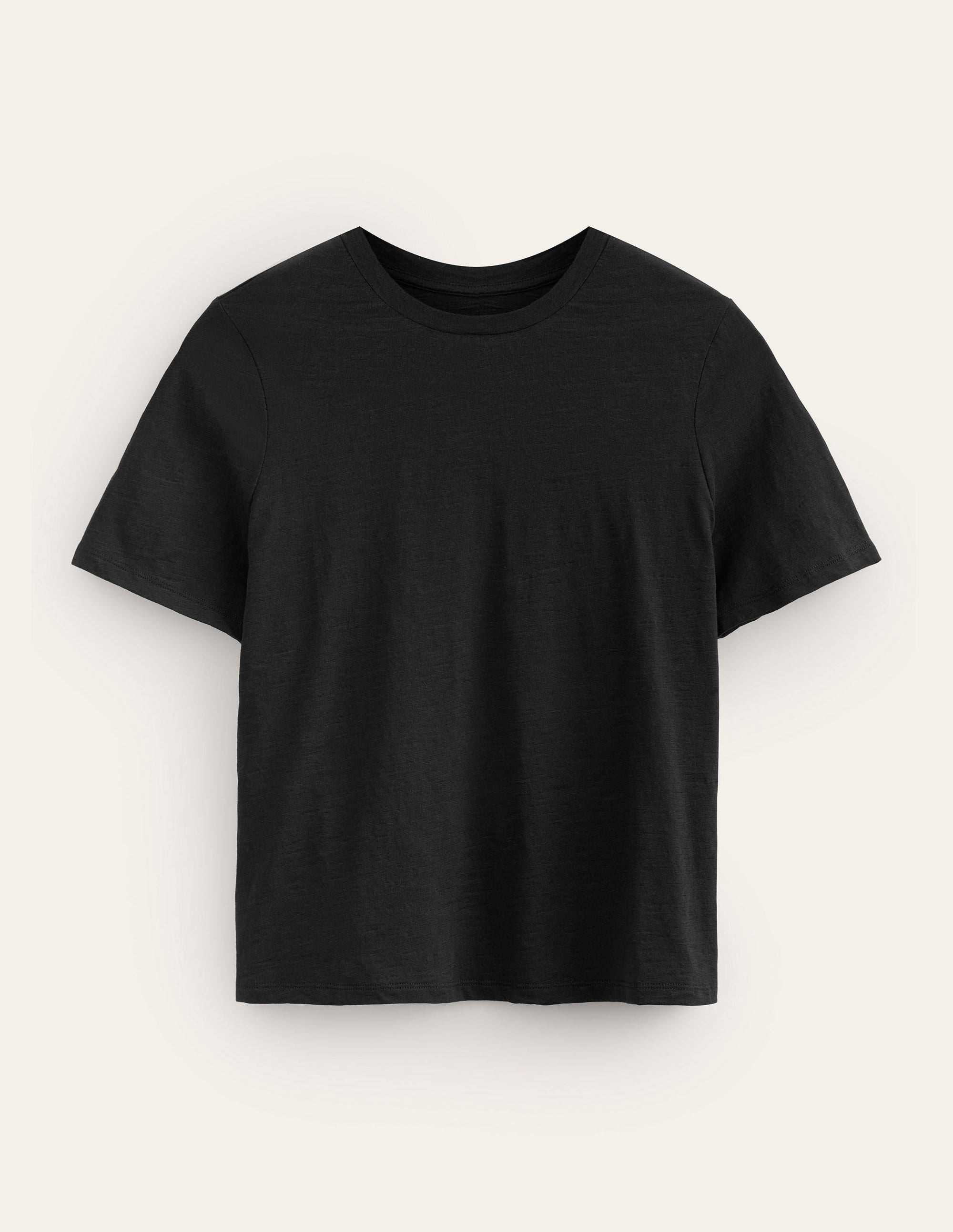 T-shirt col rond en coton-Noir - Image 5