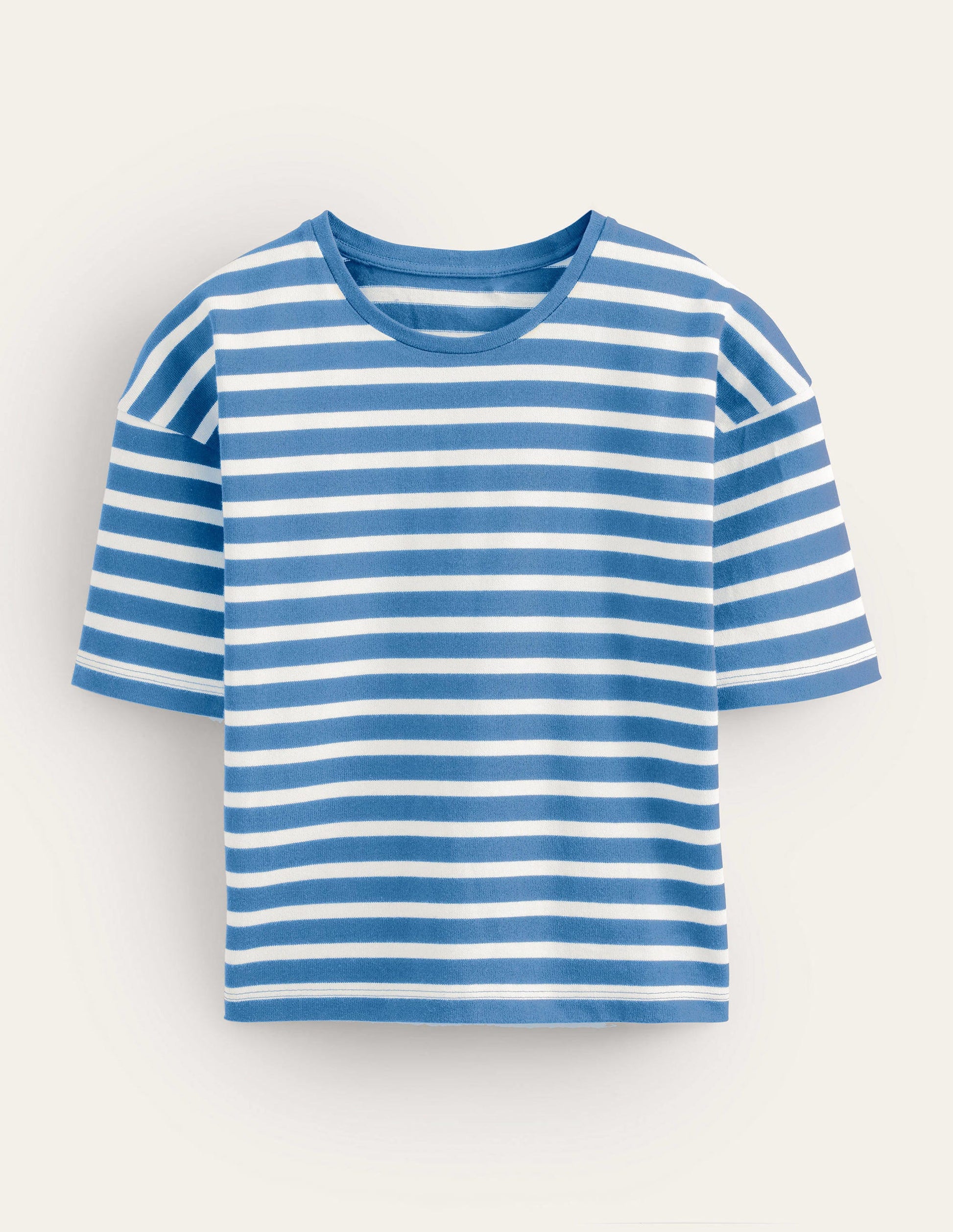 Oversize Breton-T-Shirt-Porzellanblau/Naturweiß, Gestreift-5