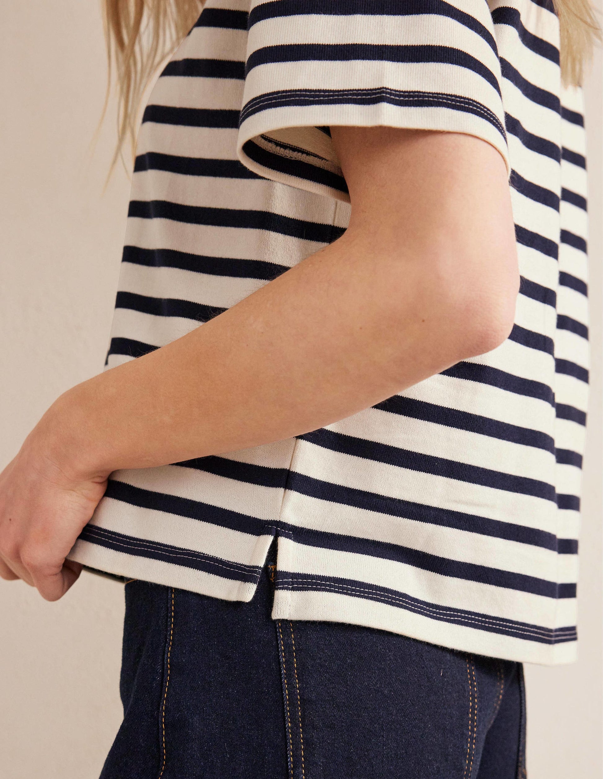 Oversize Breton-T-Shirt-Naturweiß/Navy, Gestreift-2