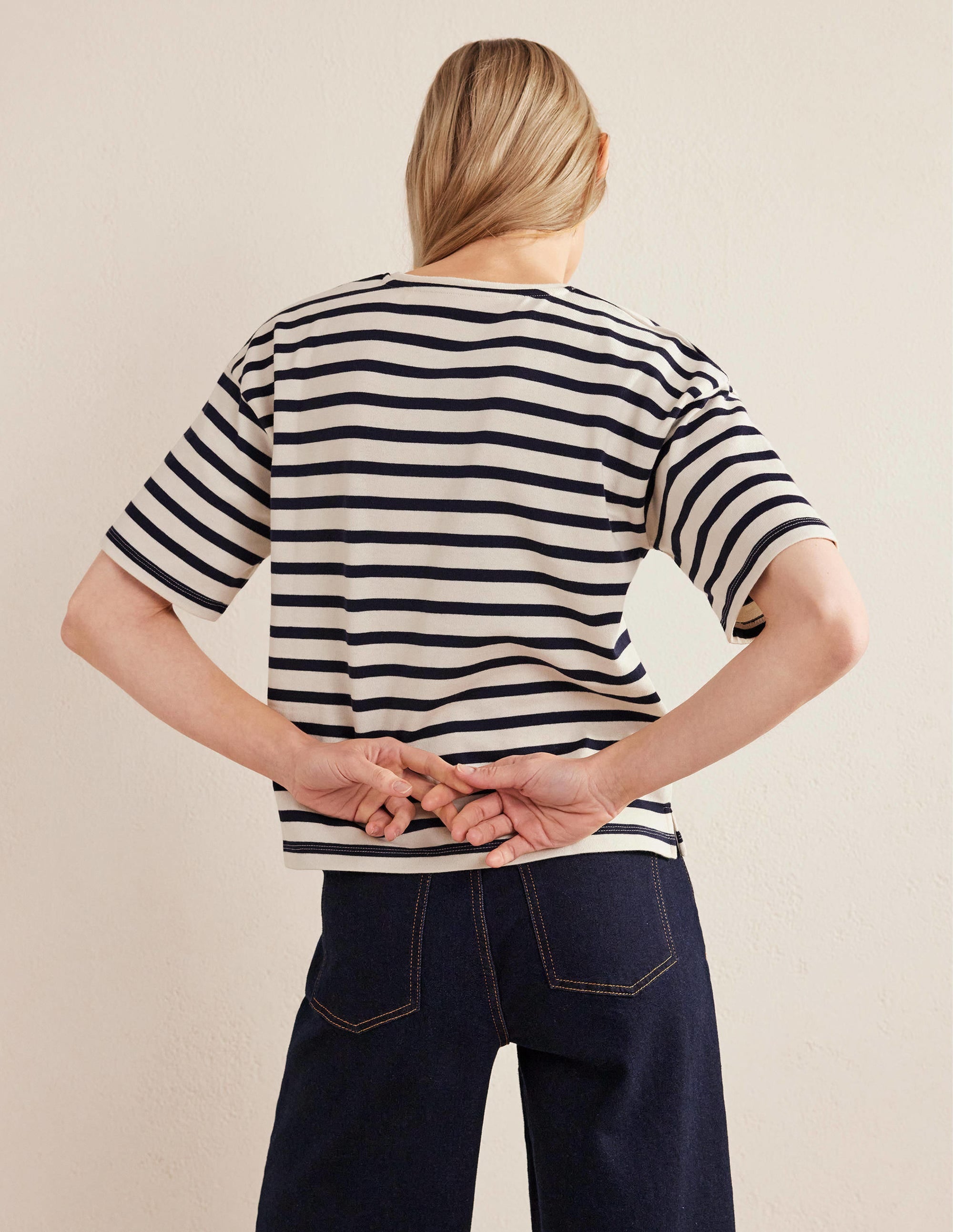 Oversize Breton-T-Shirt-Naturweiß/Navy, Gestreift - Image 3