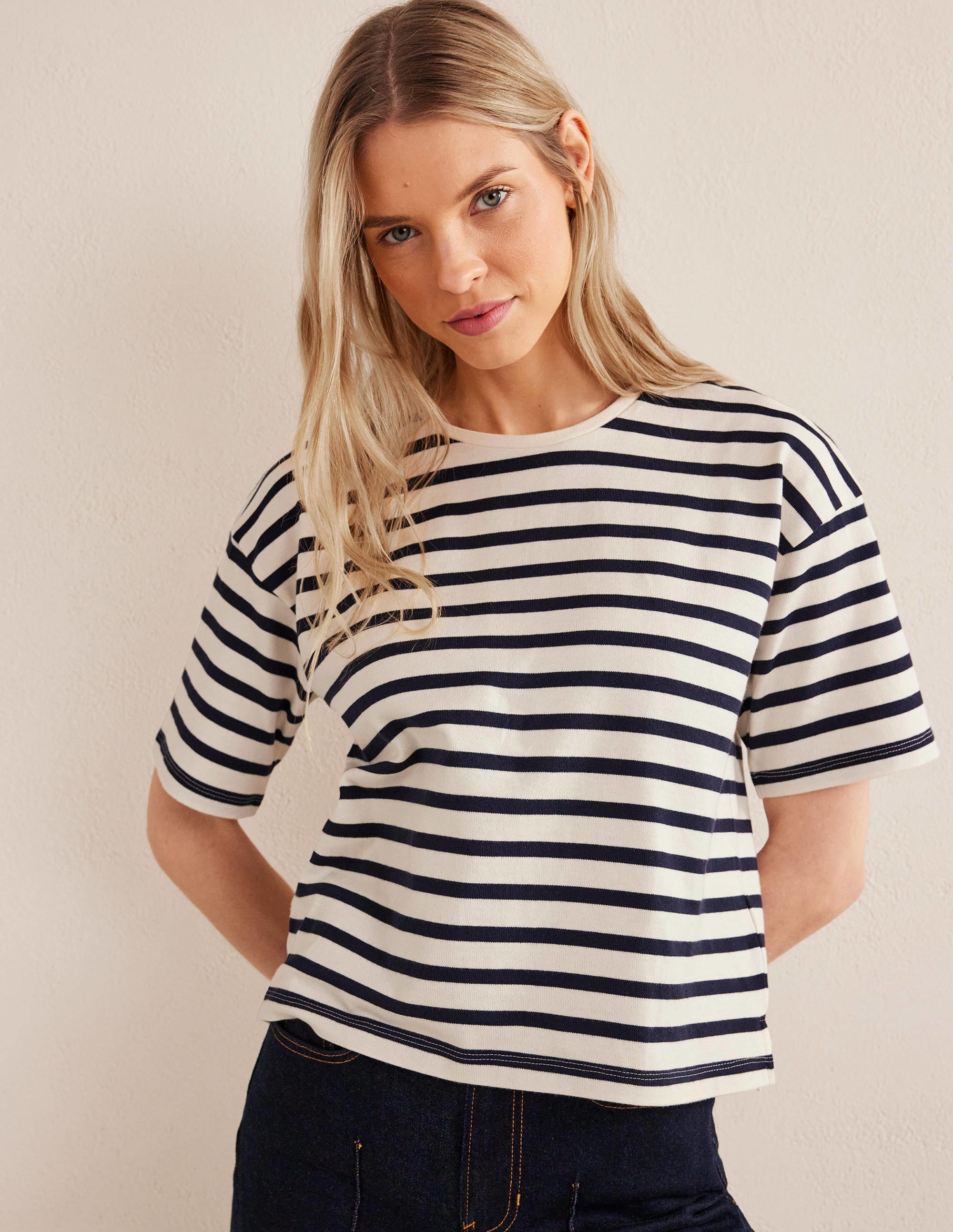 Oversize Breton-T-Shirt-Naturweiß/Navy, Gestreift - Image 4