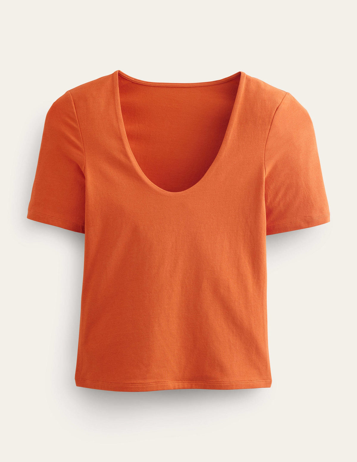 Double Layer Short Sleeve Top-Rust-5