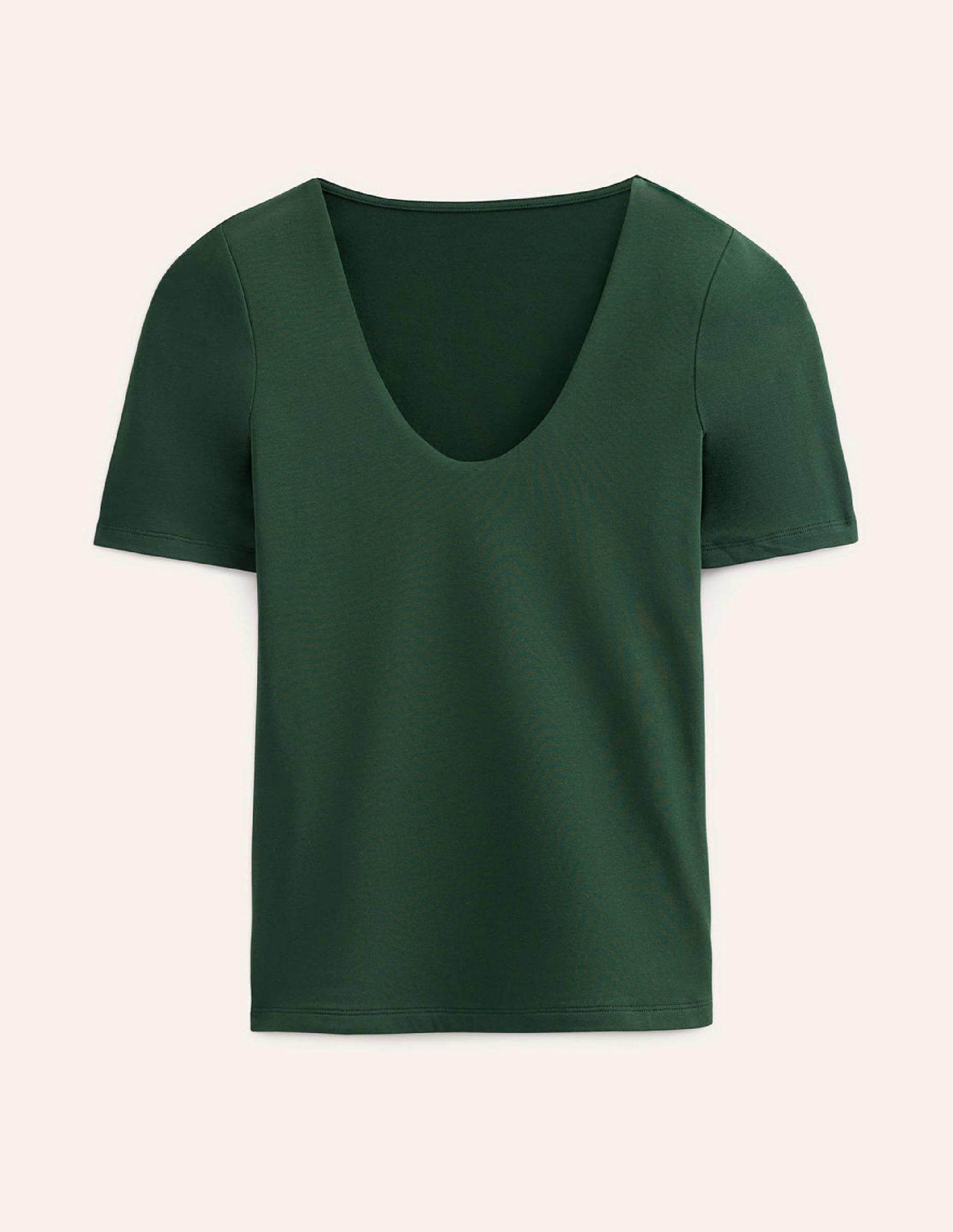 Double Layer Short Sleeve Top-Chatsworth Green - Image 5