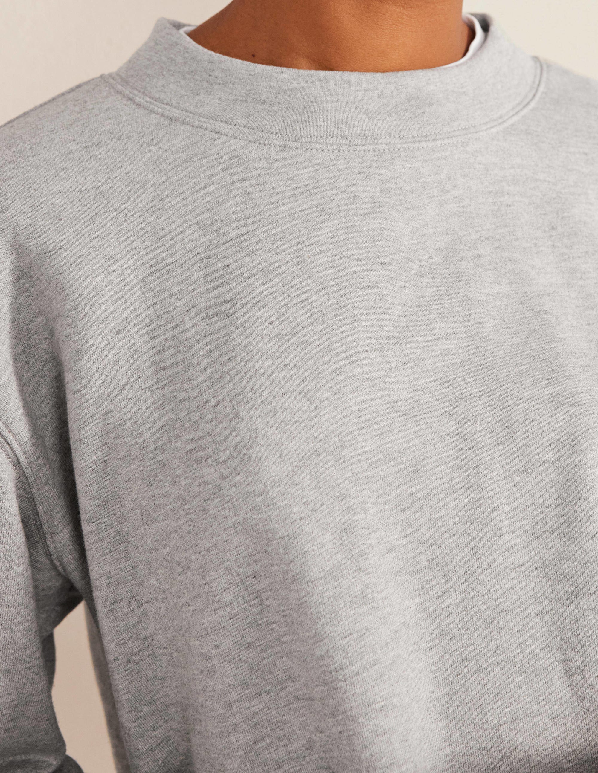 Sweat oversize-Gris chiné - Image 2