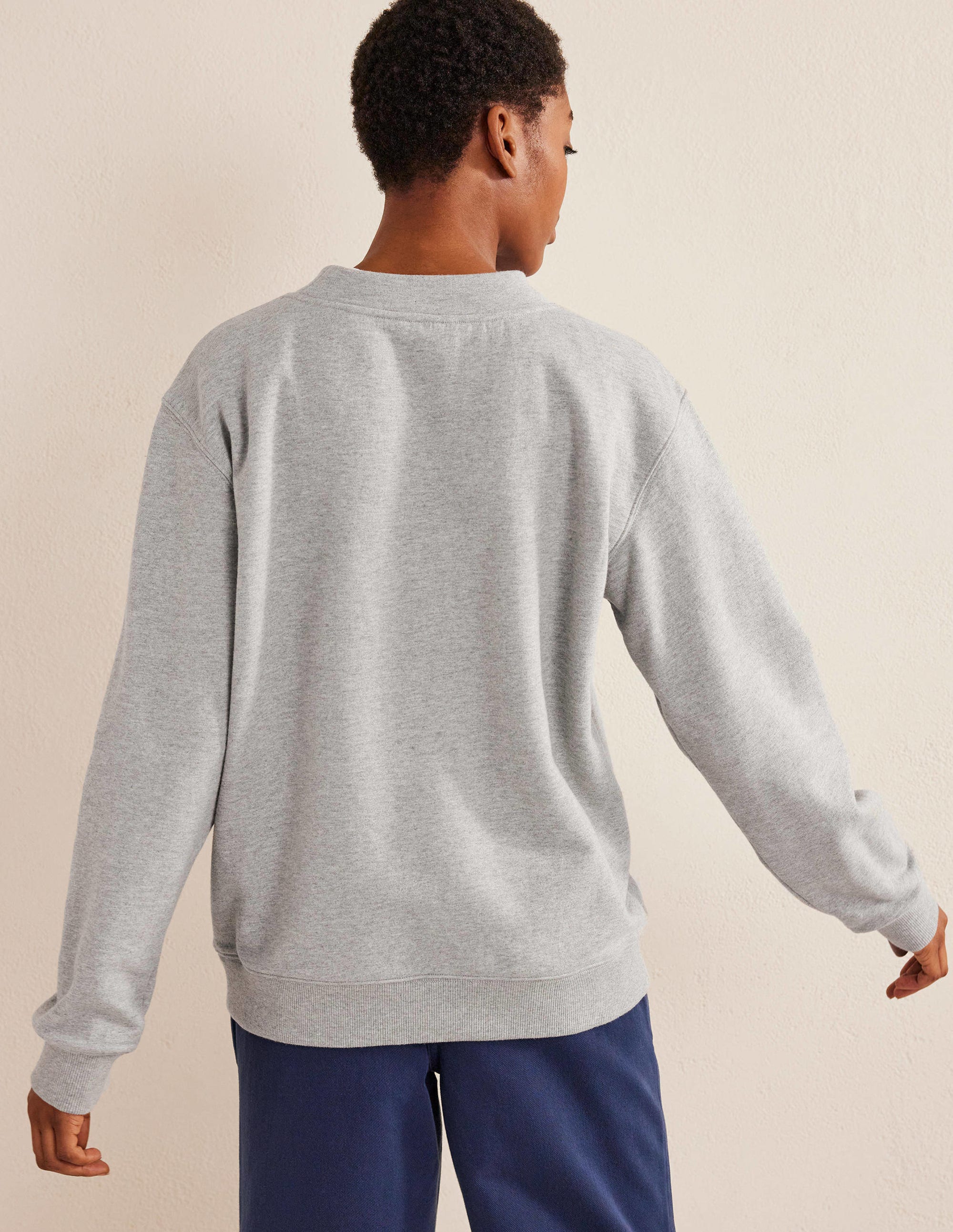 Sweat oversize-Gris chiné - Image 3
