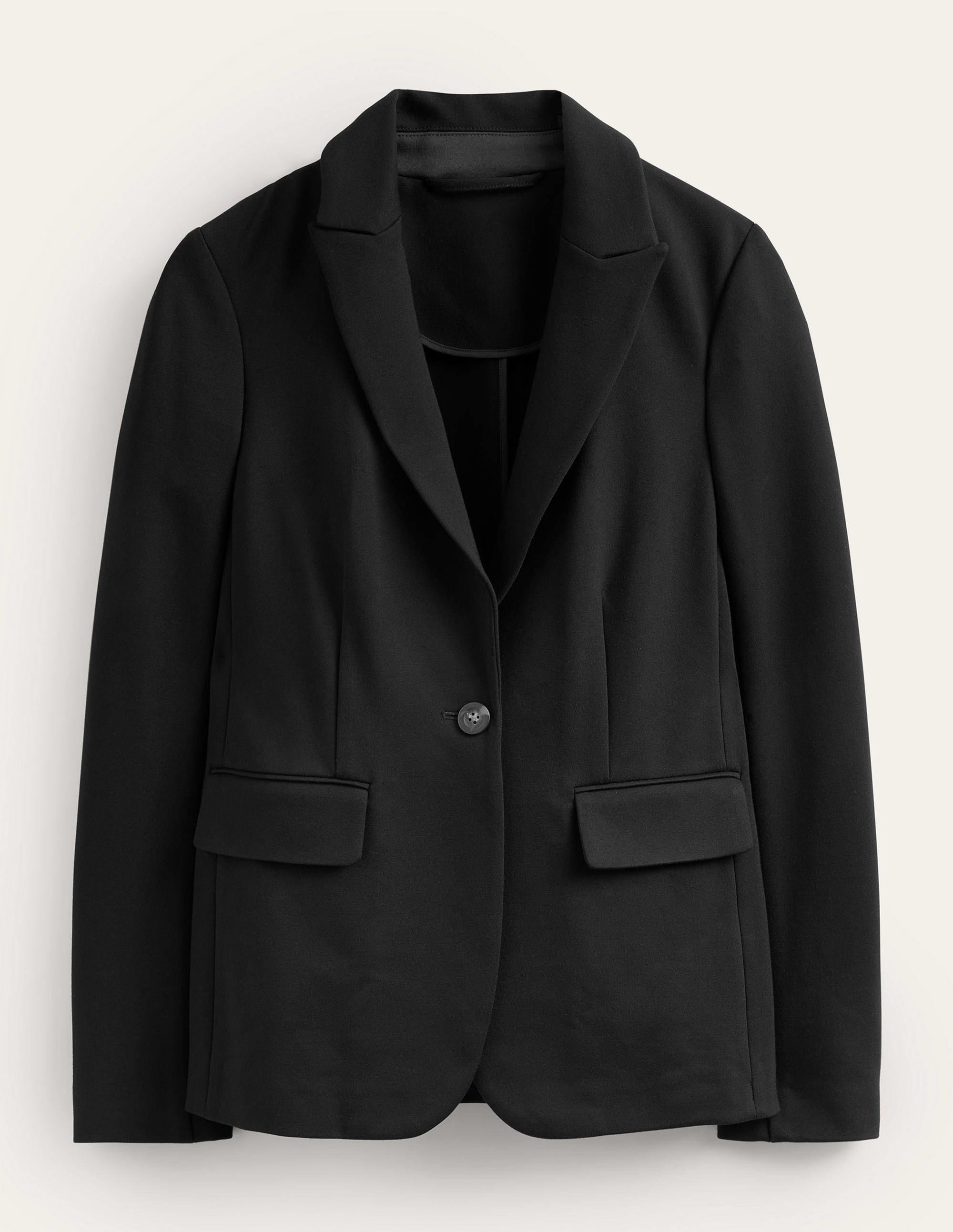 Unlined Jersey Blazer-Black - Image 6