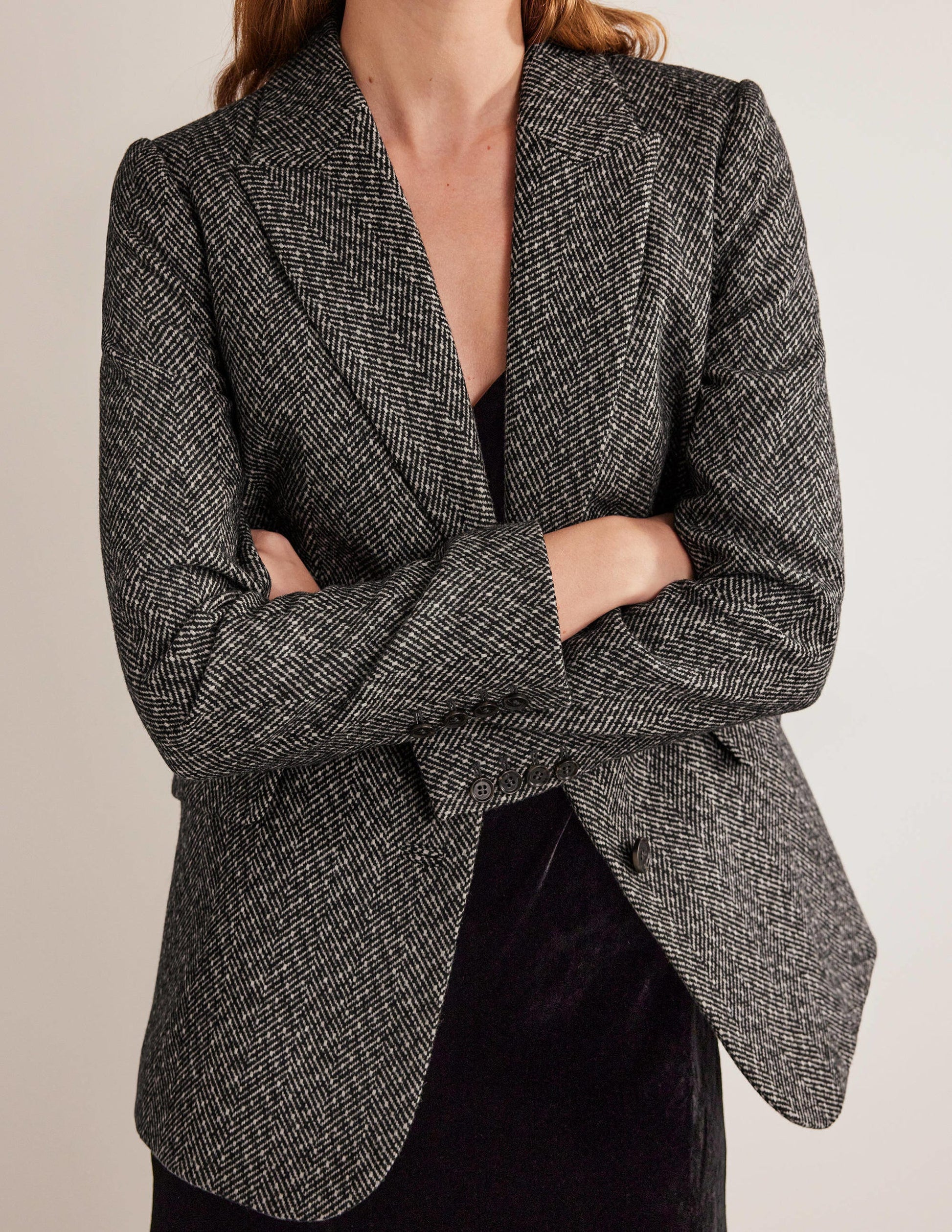 Blazer décontracté à chevrons-Chevrons-2