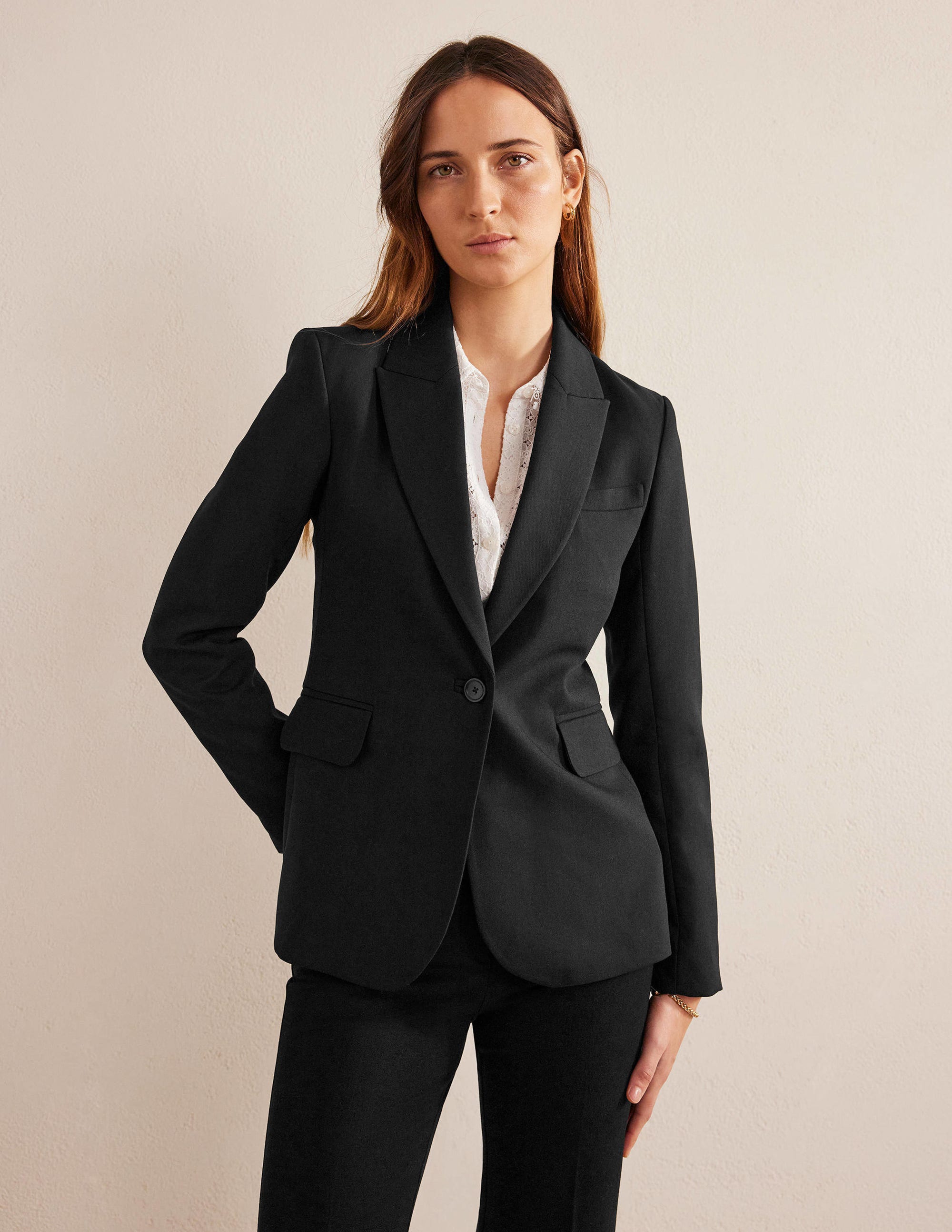Blazer de tailleur ajusté-Noir - Image 5
