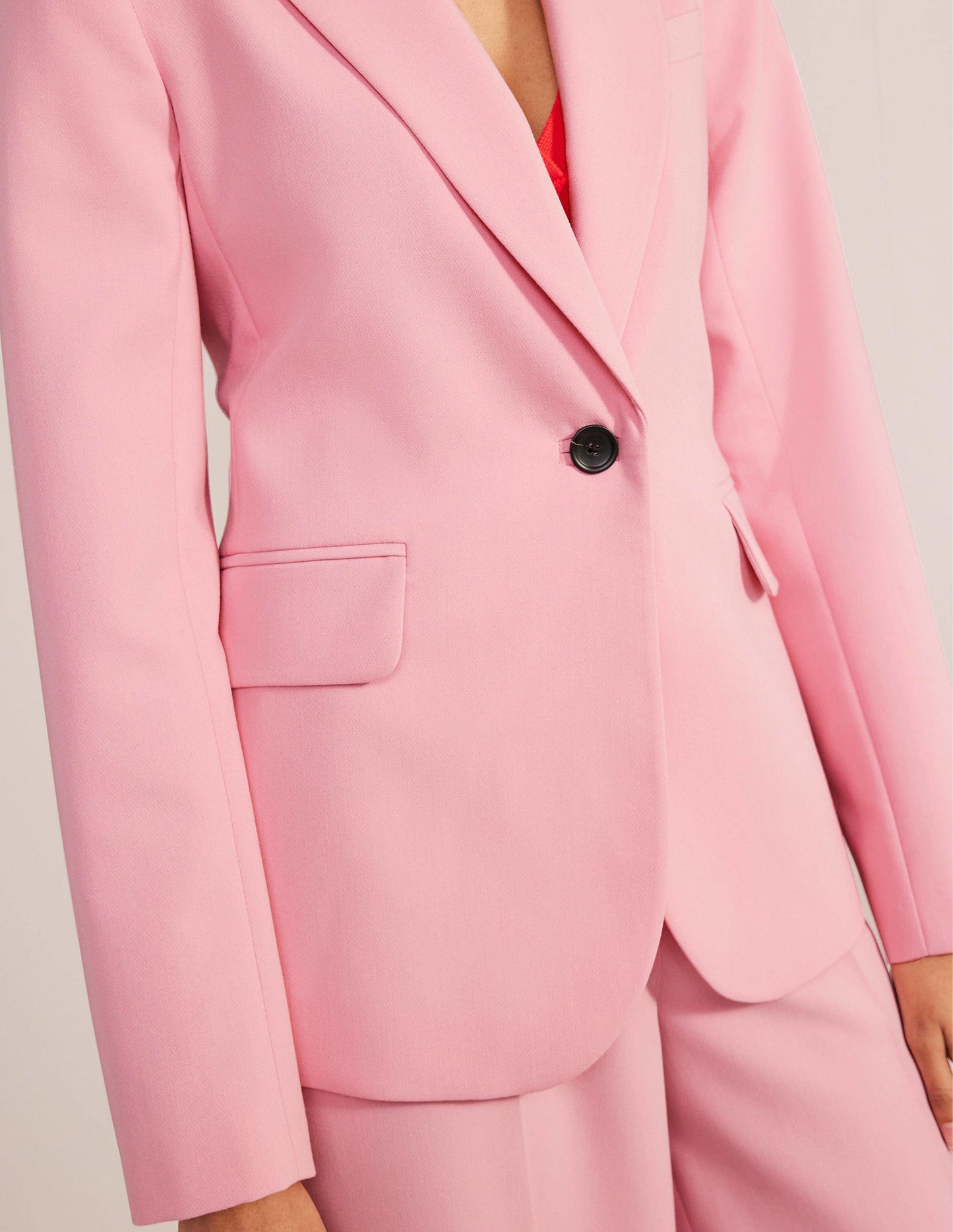 Blazer de tailleur ajusté-Rose