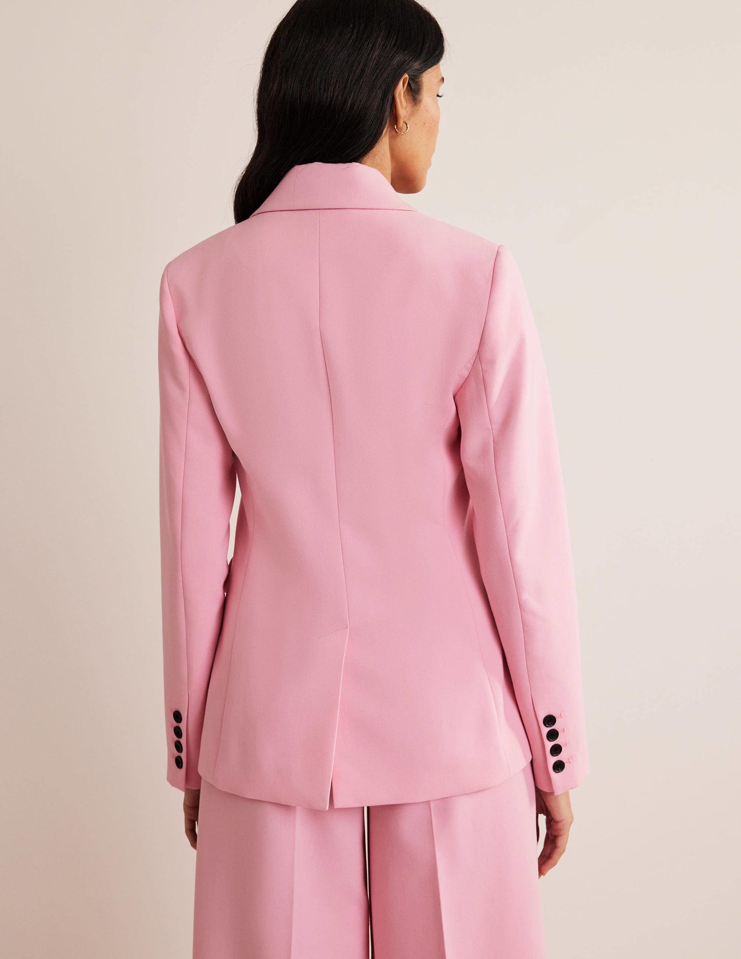 Blazer de tailleur ajusté-Rose