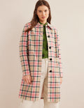 Manteau à carreaux en coton avec col-Carreaux