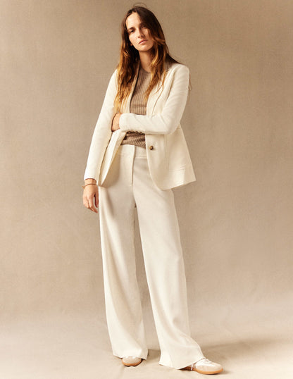 Fluid Tailored Blazer-Ivory-7