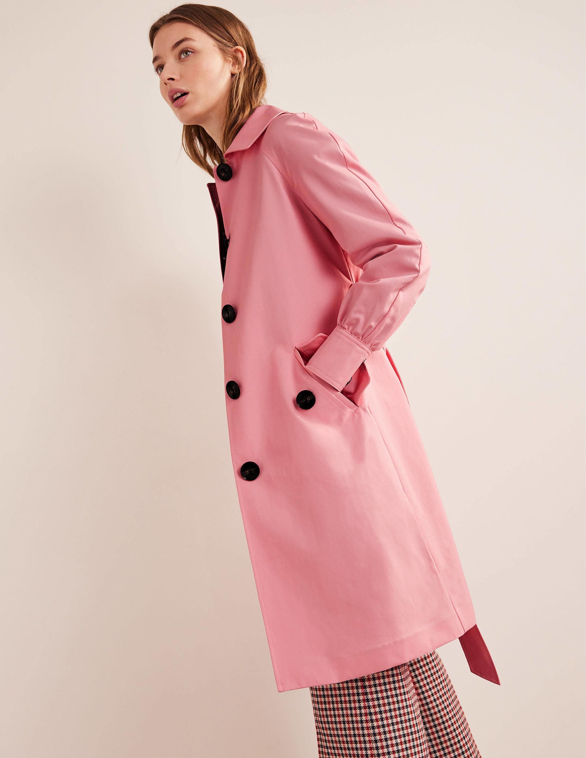Trenchcoat mit Gürtel-Rosa - Image 1