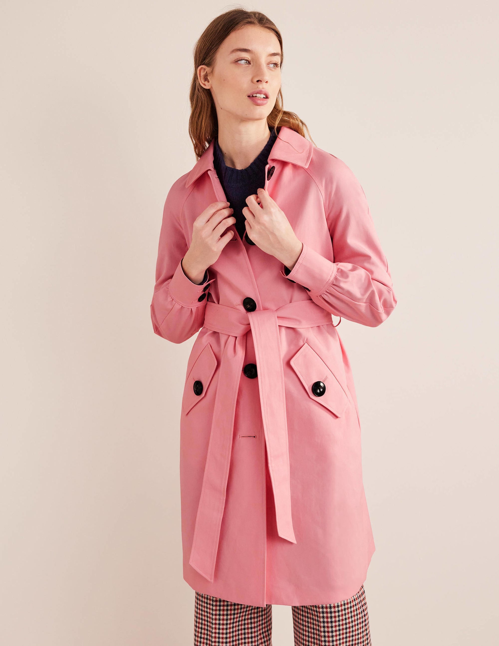 Trenchcoat mit Gürtel-Rosa - Image 3