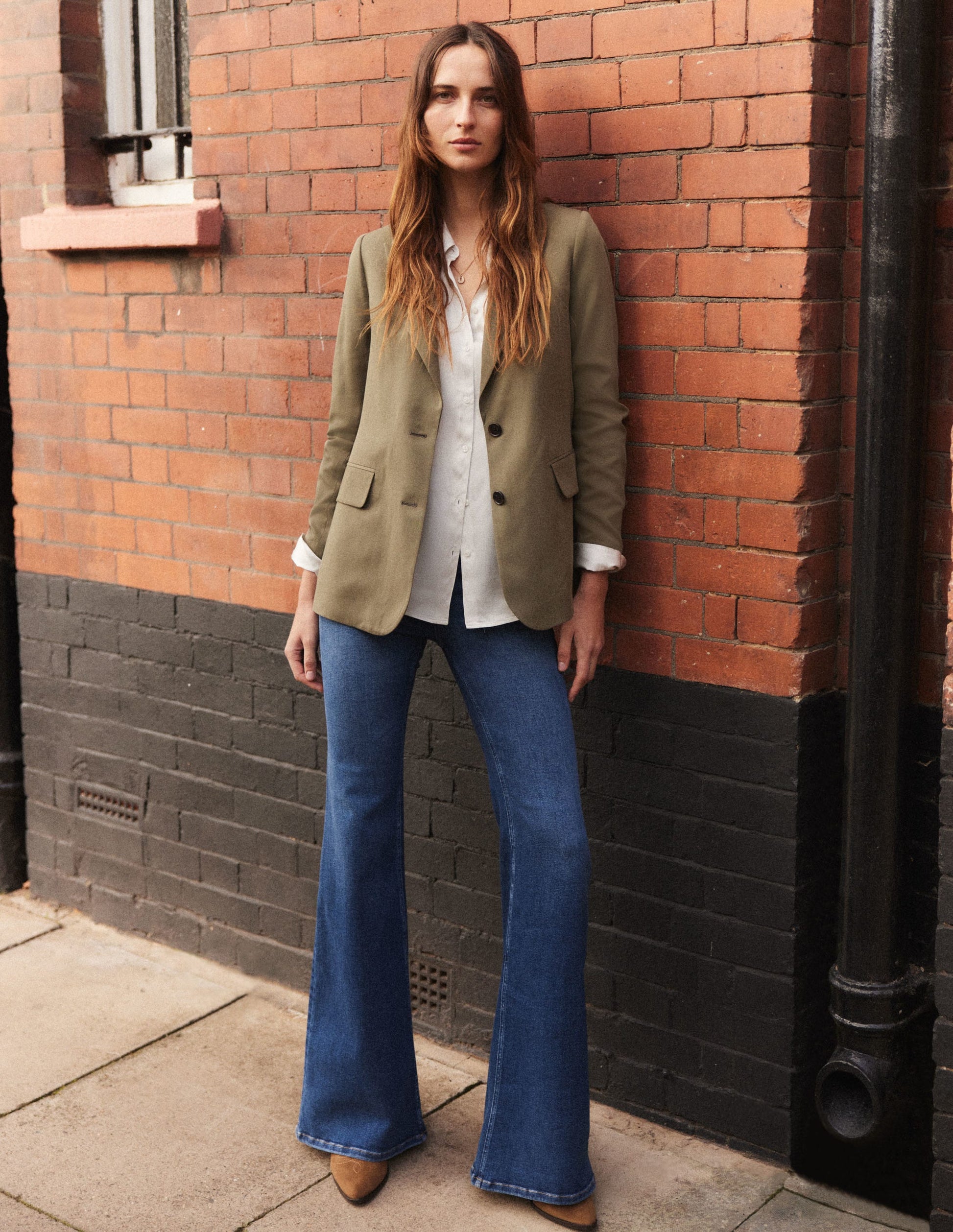 Tencel Relaxed Blazer-Washed Khaki-6