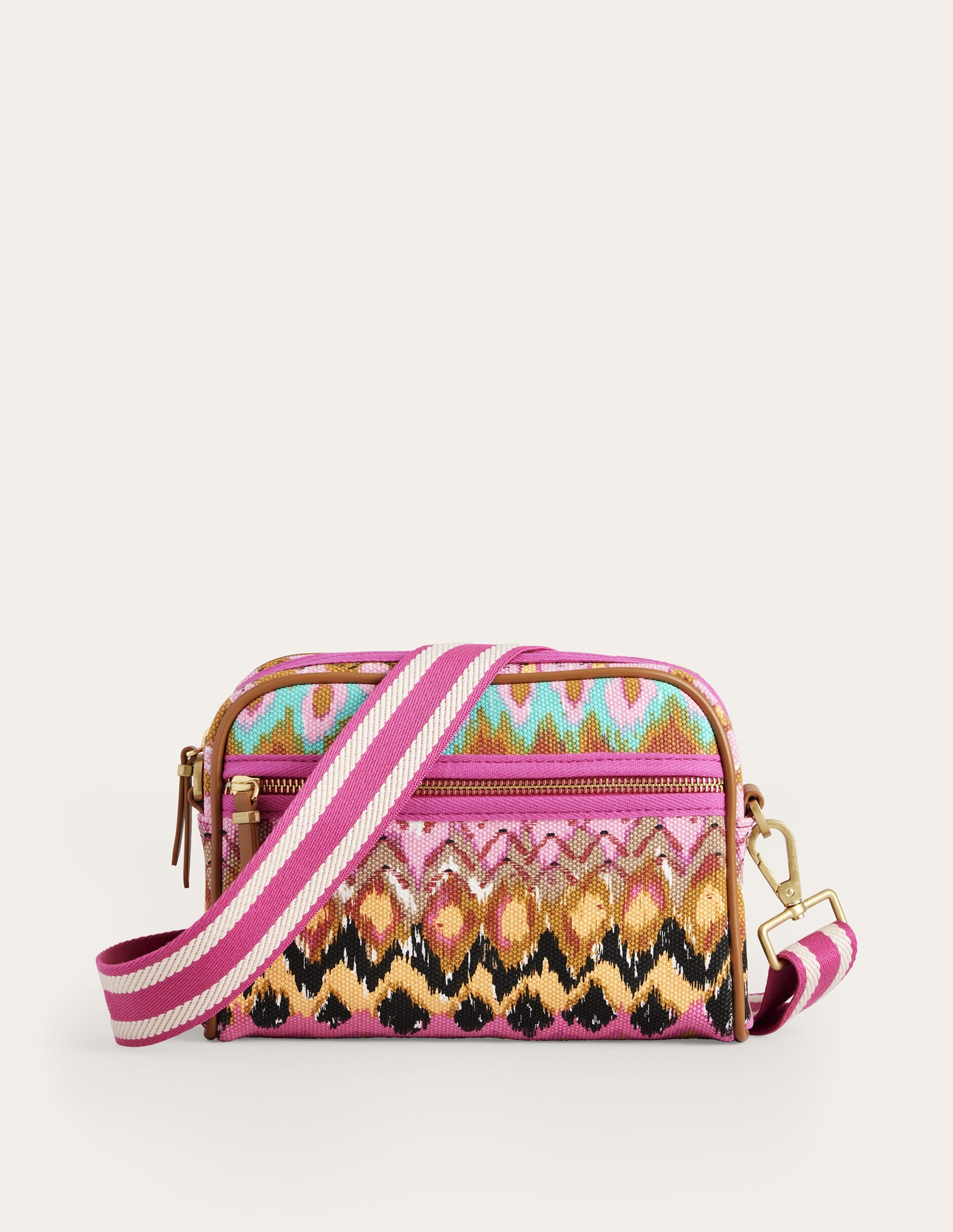 Sac à bandoulière en toile-Multi, motif ikat - Image 1