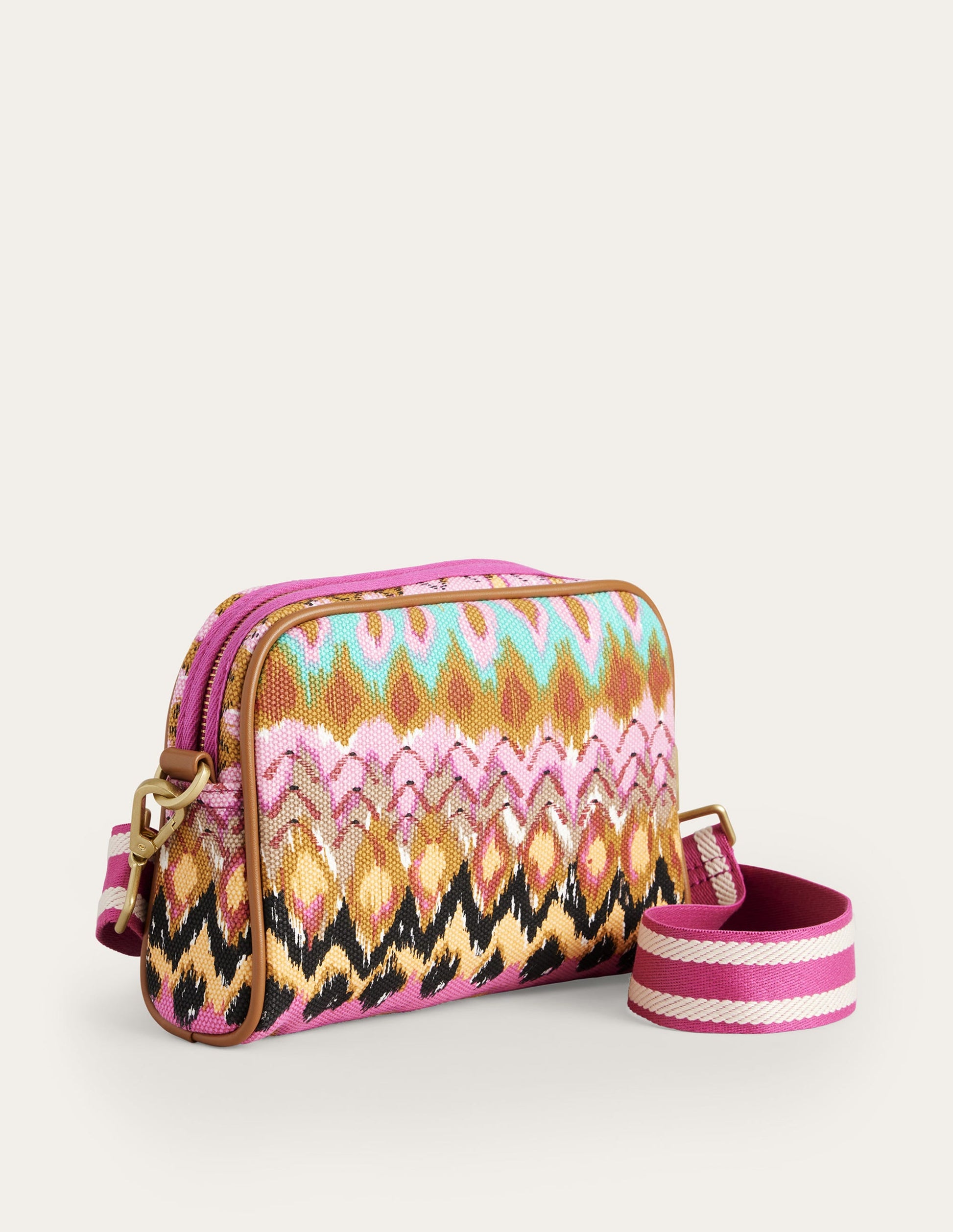 Sac à bandoulière en toile-Multi, motif ikat-2