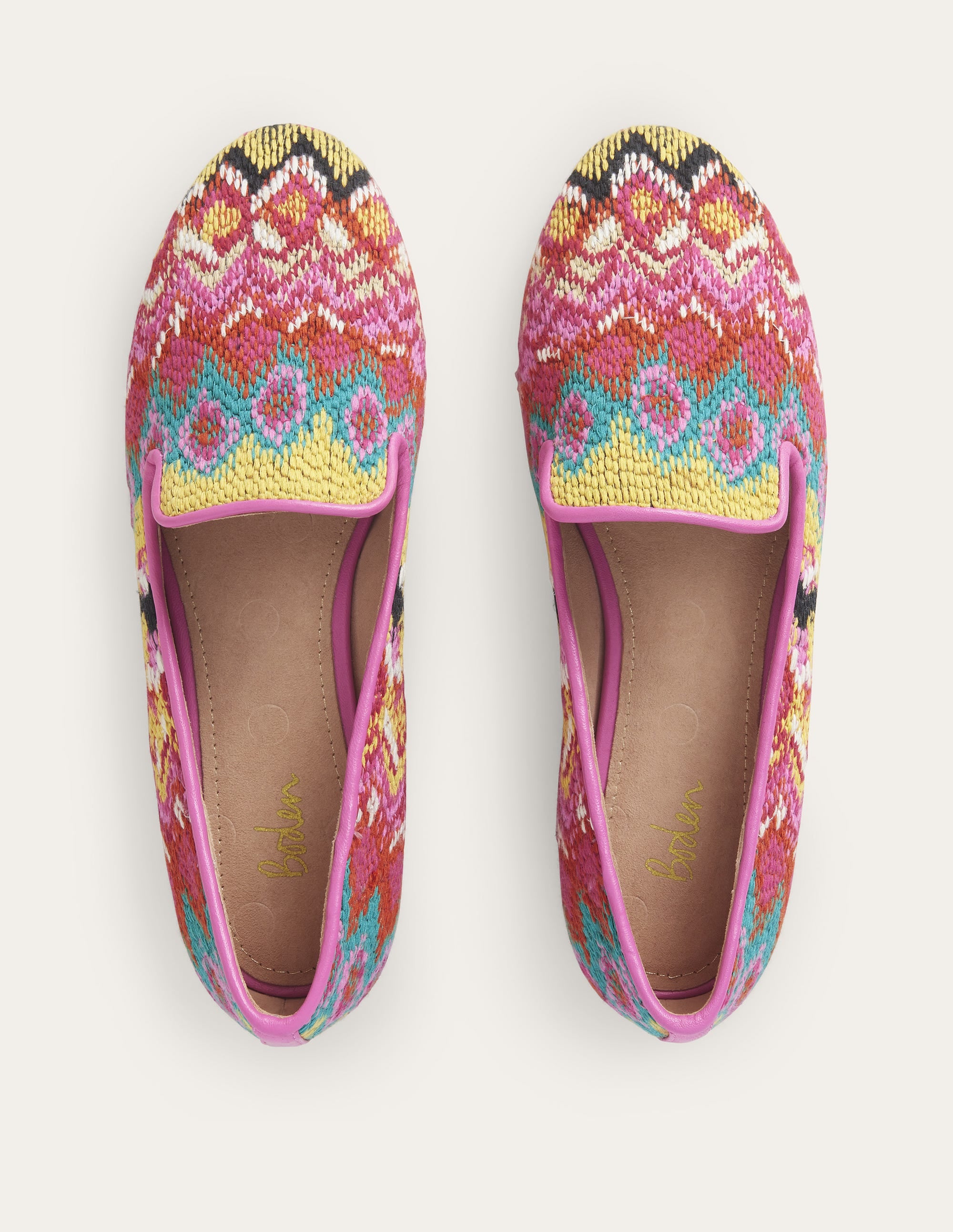 Tapestry Embroidered Loafers-Multi, Textured Ikat - Image 4