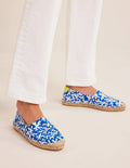 Espadrilles plates classiques-Bleu marocain