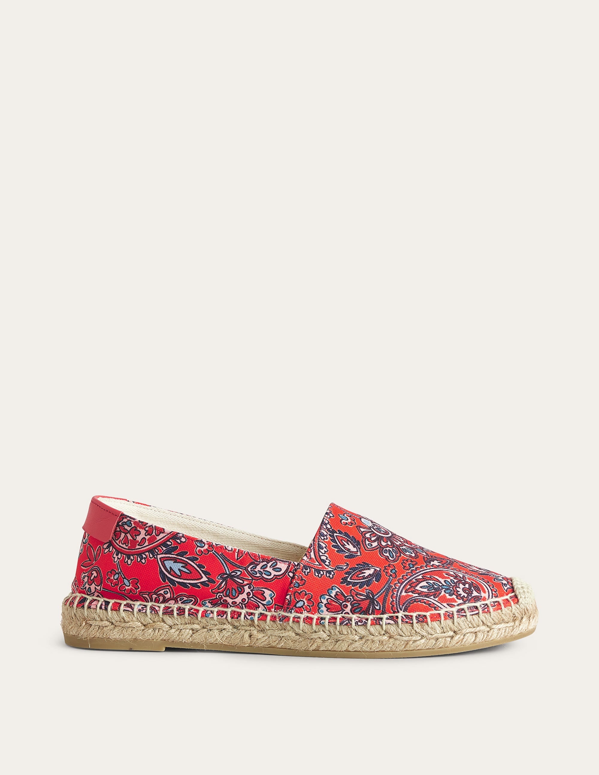 Classic Flat Espadrilles-High Risk Red, Paisley Terrace - Image 1