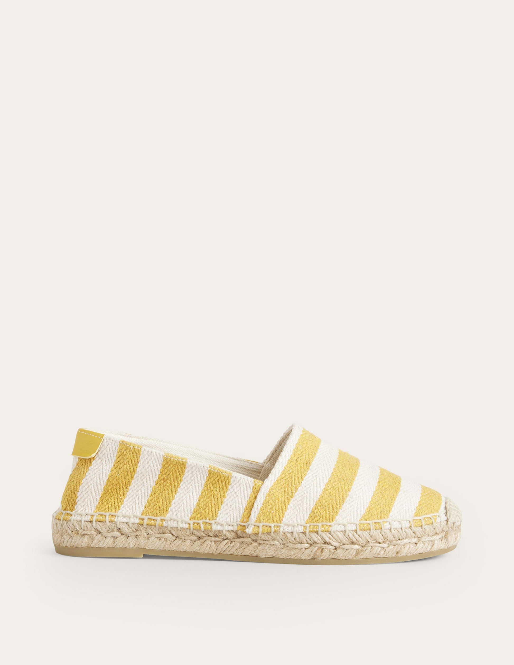Espadrilles plates classiques-Rayé toile ocre-1