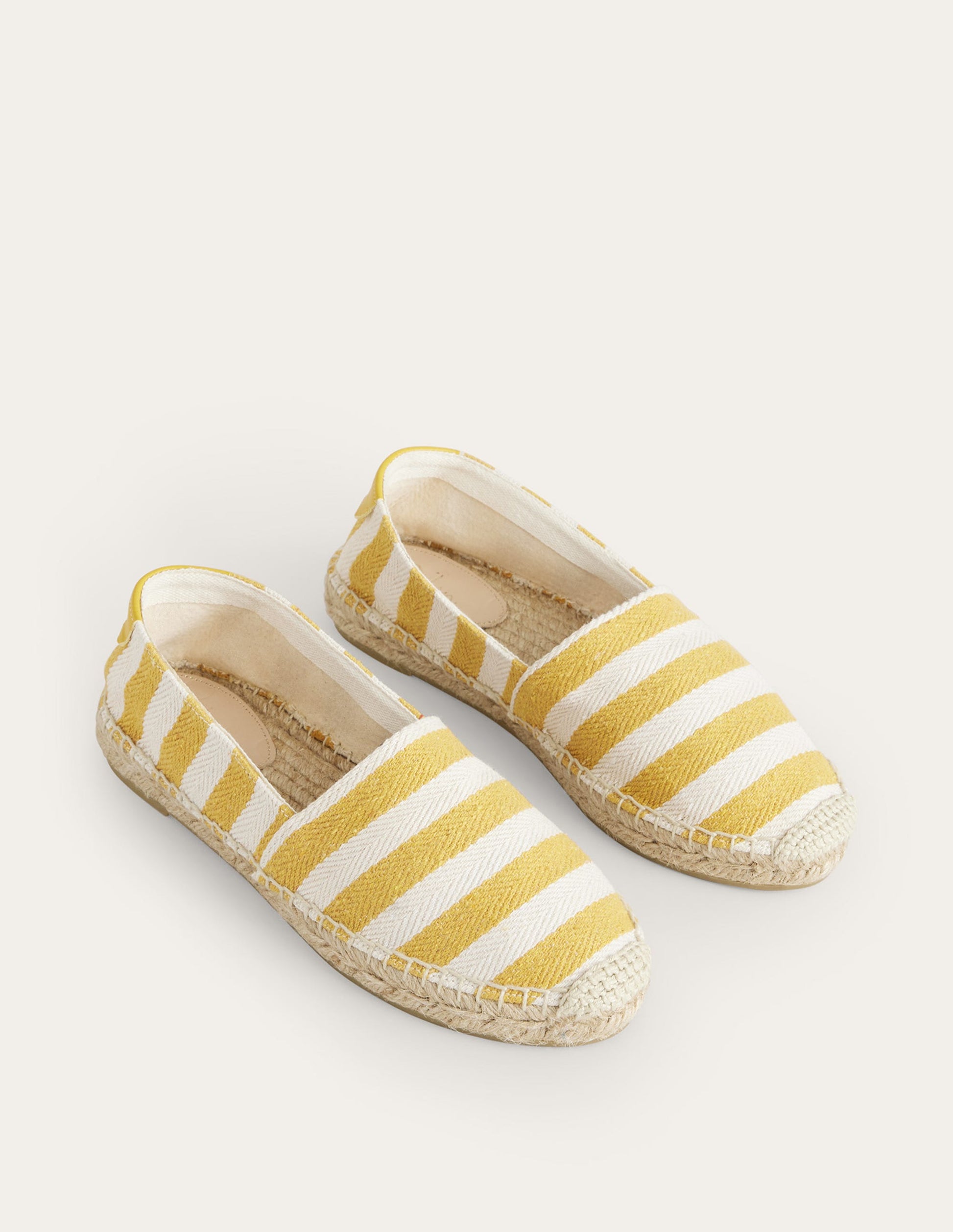 Espadrilles plates classiques-Rayé toile ocre-2