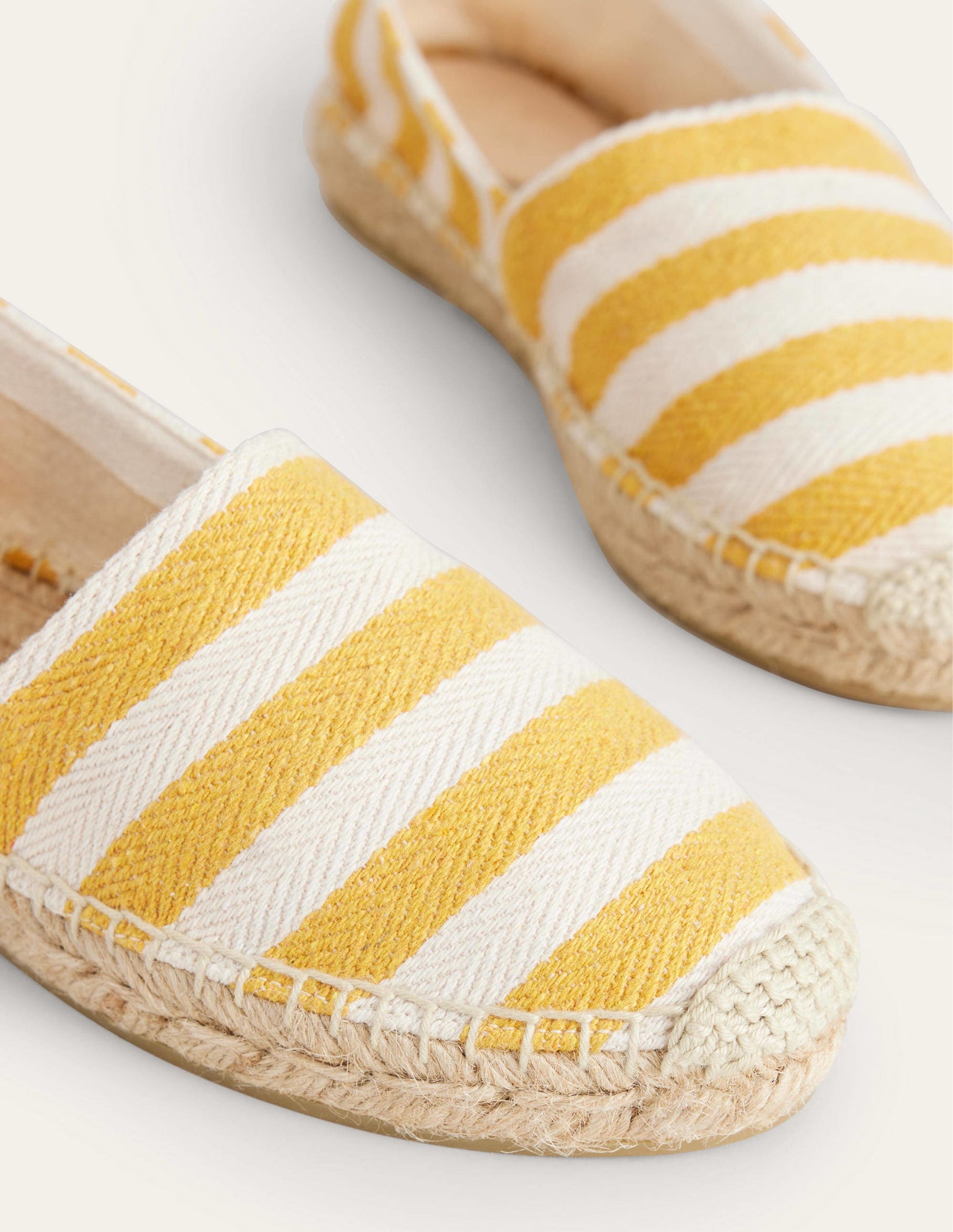 Espadrilles plates classiques-Rayé toile ocre-3