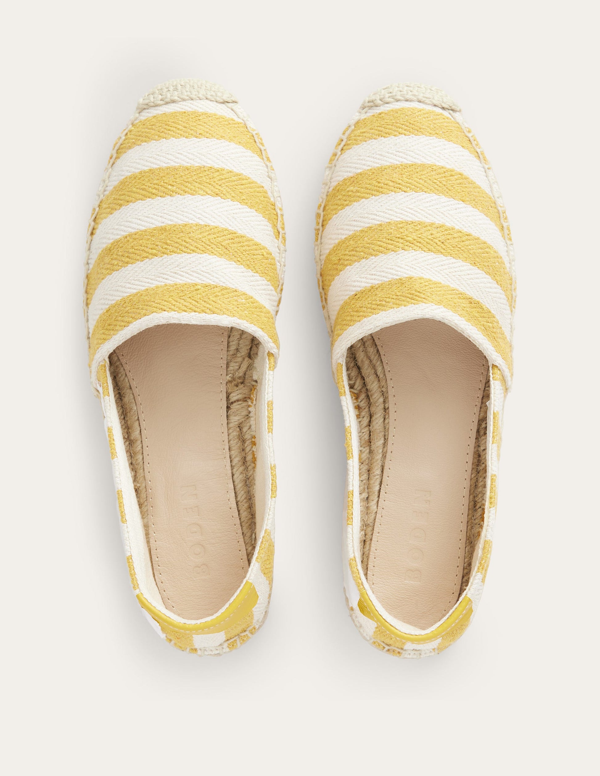 Espadrilles plates classiques-Rayé toile ocre-4