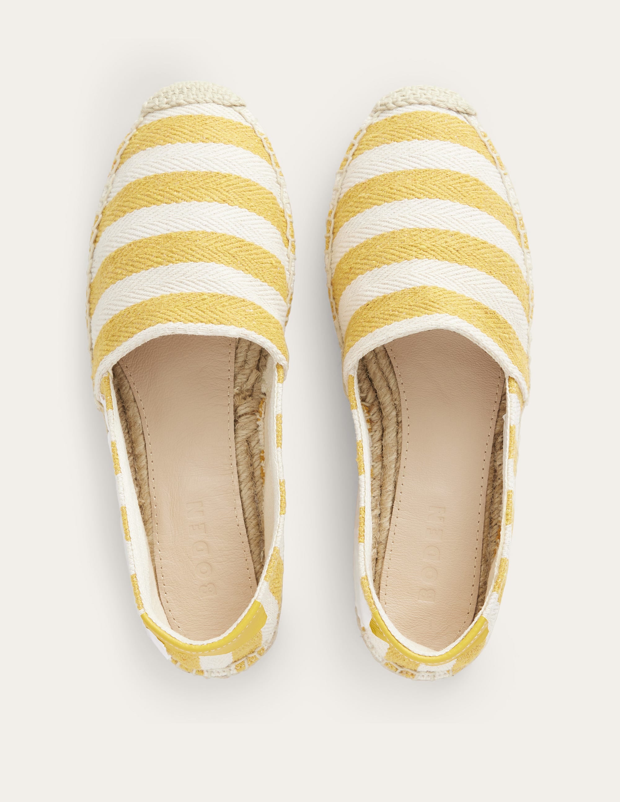 Espadrilles plates classiques-Rayé toile ocre - Image 4
