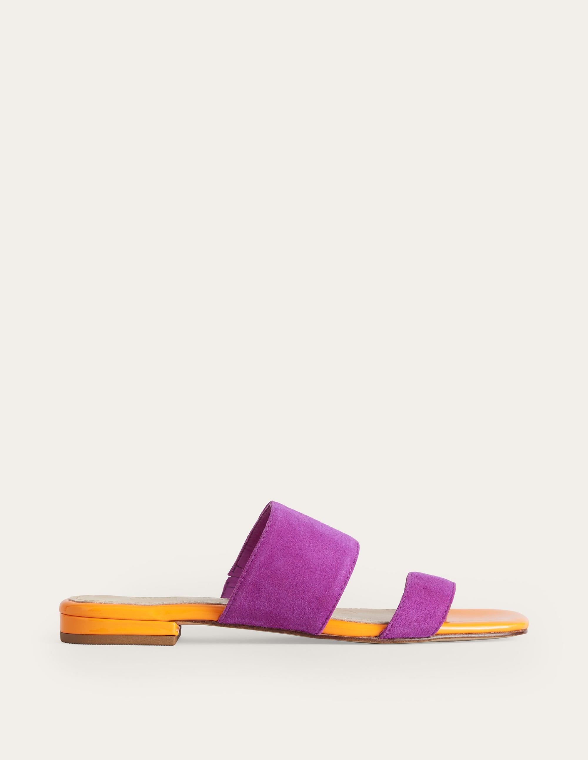 Two Strap Sandals-Rose Violet Suede - Image 1