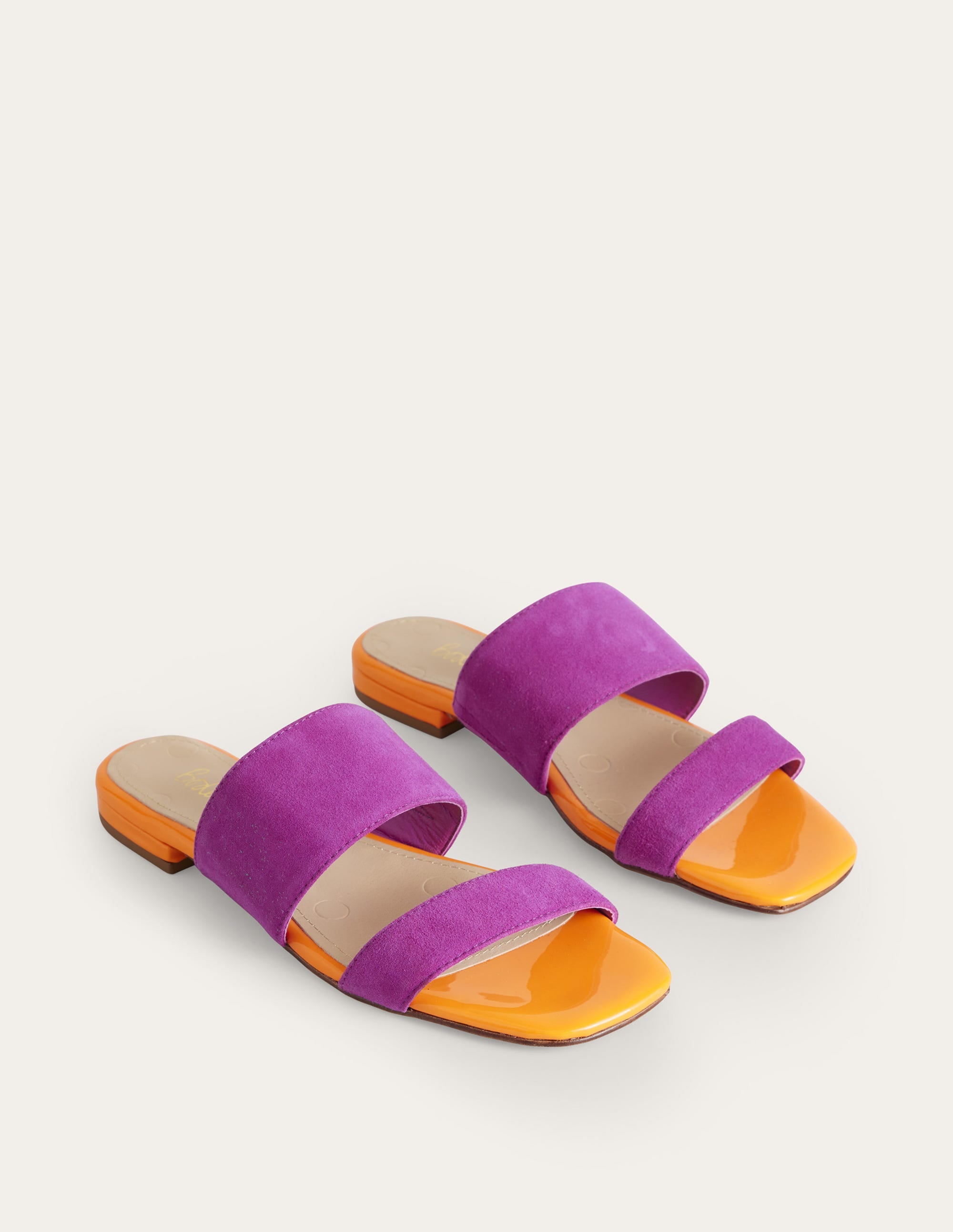 Two Strap Sandals-Rose Violet Suede - Image 2