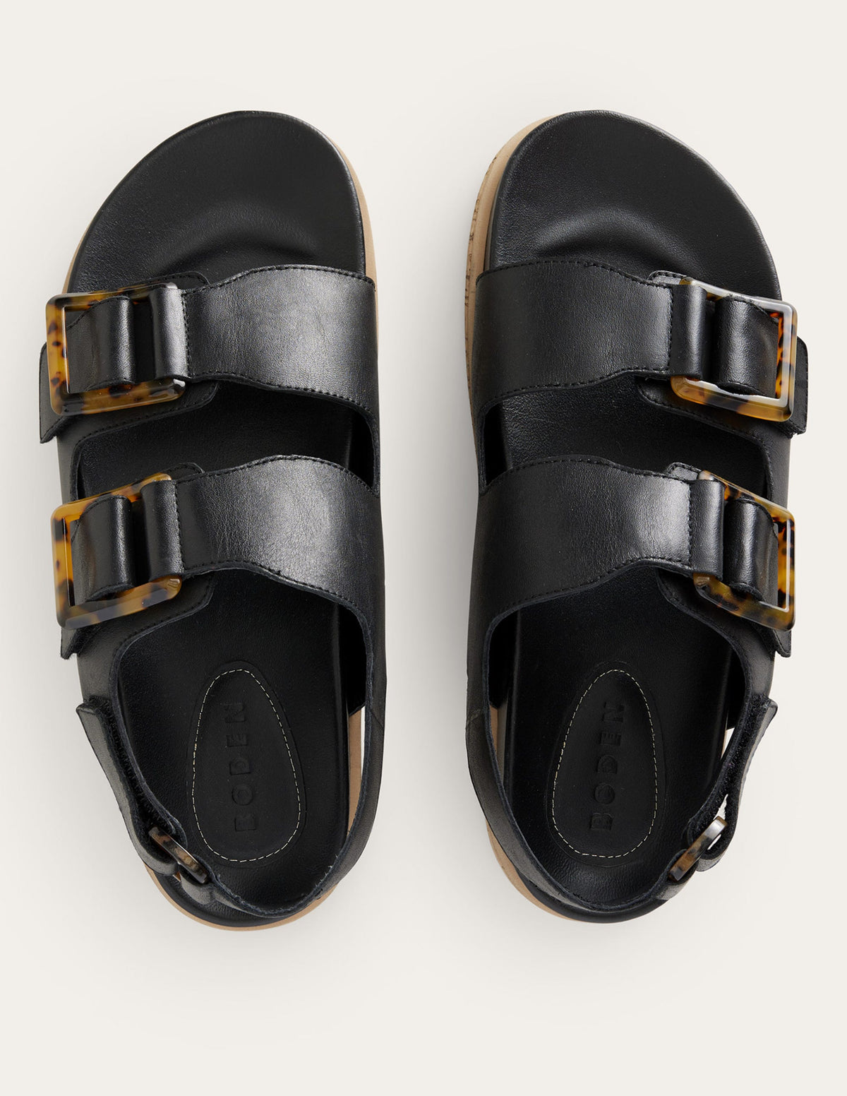 Schnallensandalen mit breiter Sohle-Schwarz - Image 5