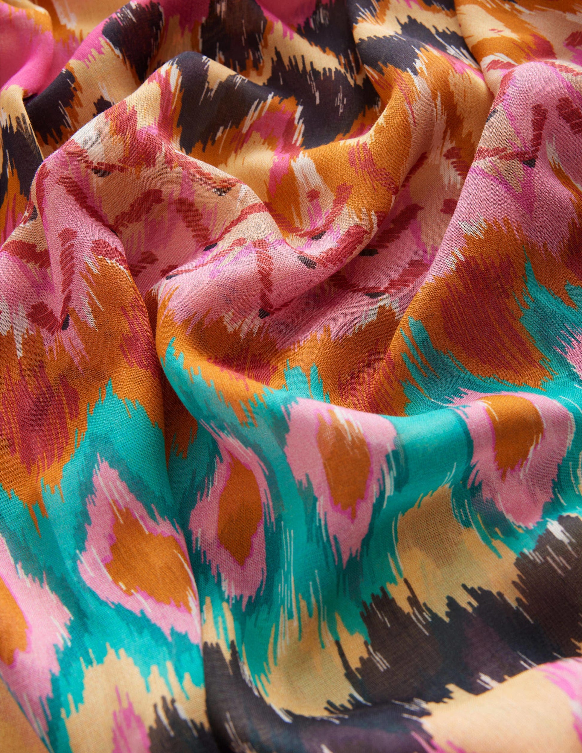 Foulard imprimé façon paréo-Multi, motif ikat-2