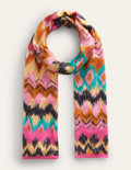 Foulard imprimé façon paréo-Multi, motif ikat