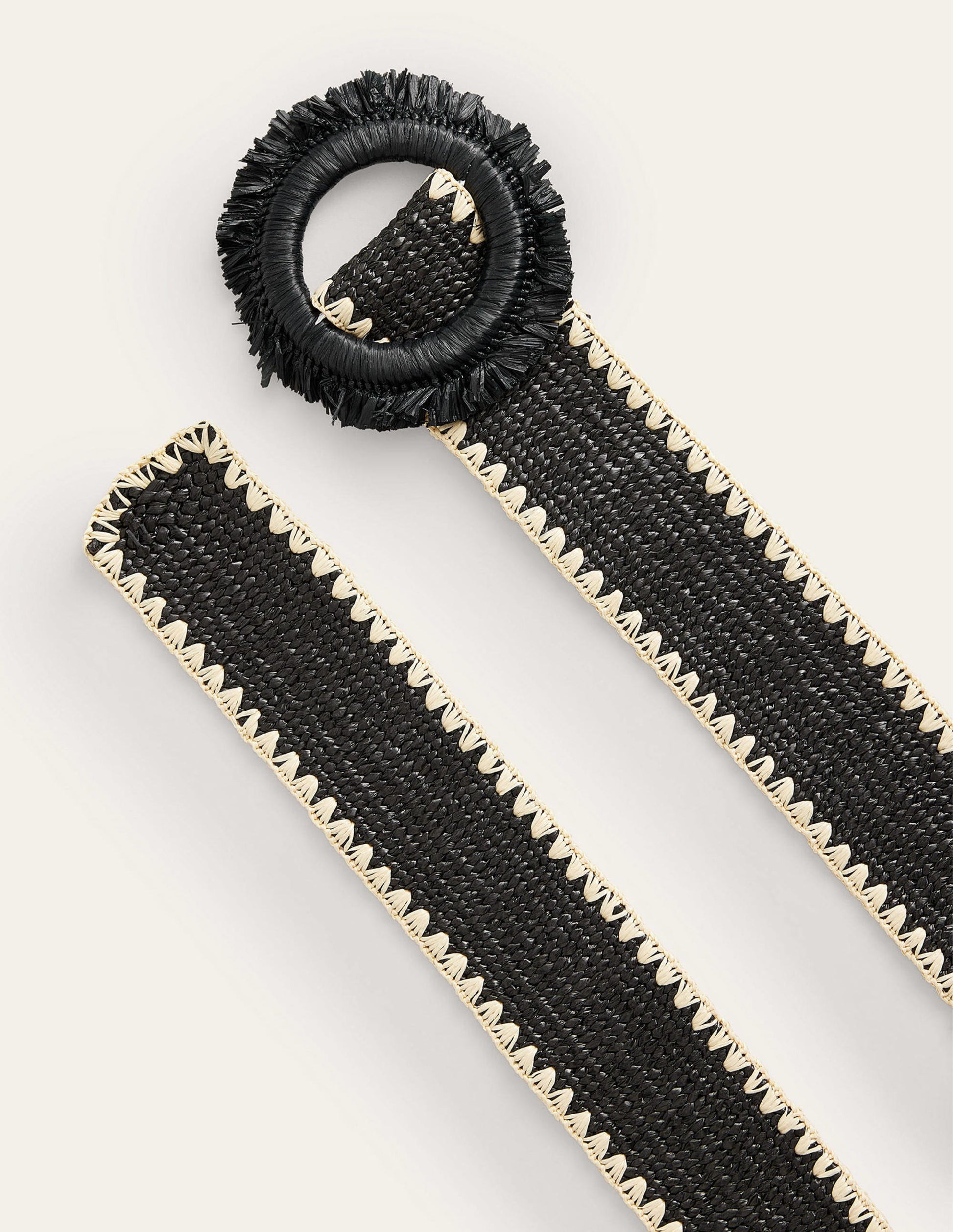 Raffia Belt-Black-3