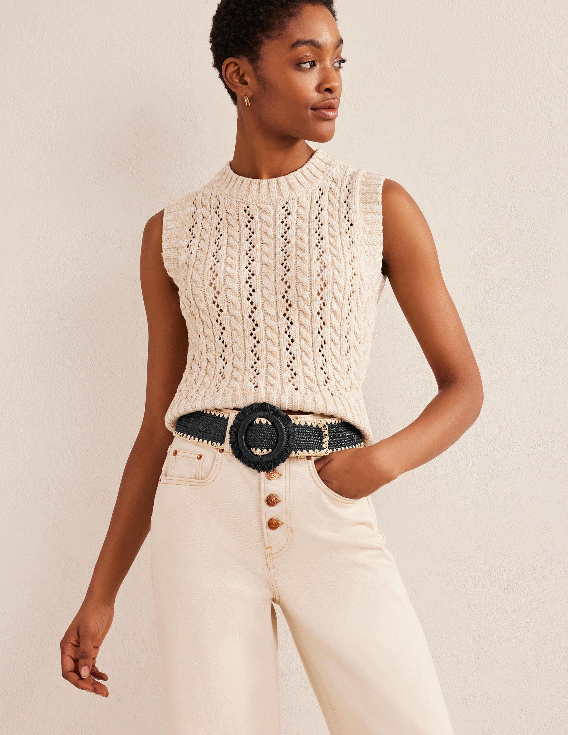 Raffia Belt-Black-1