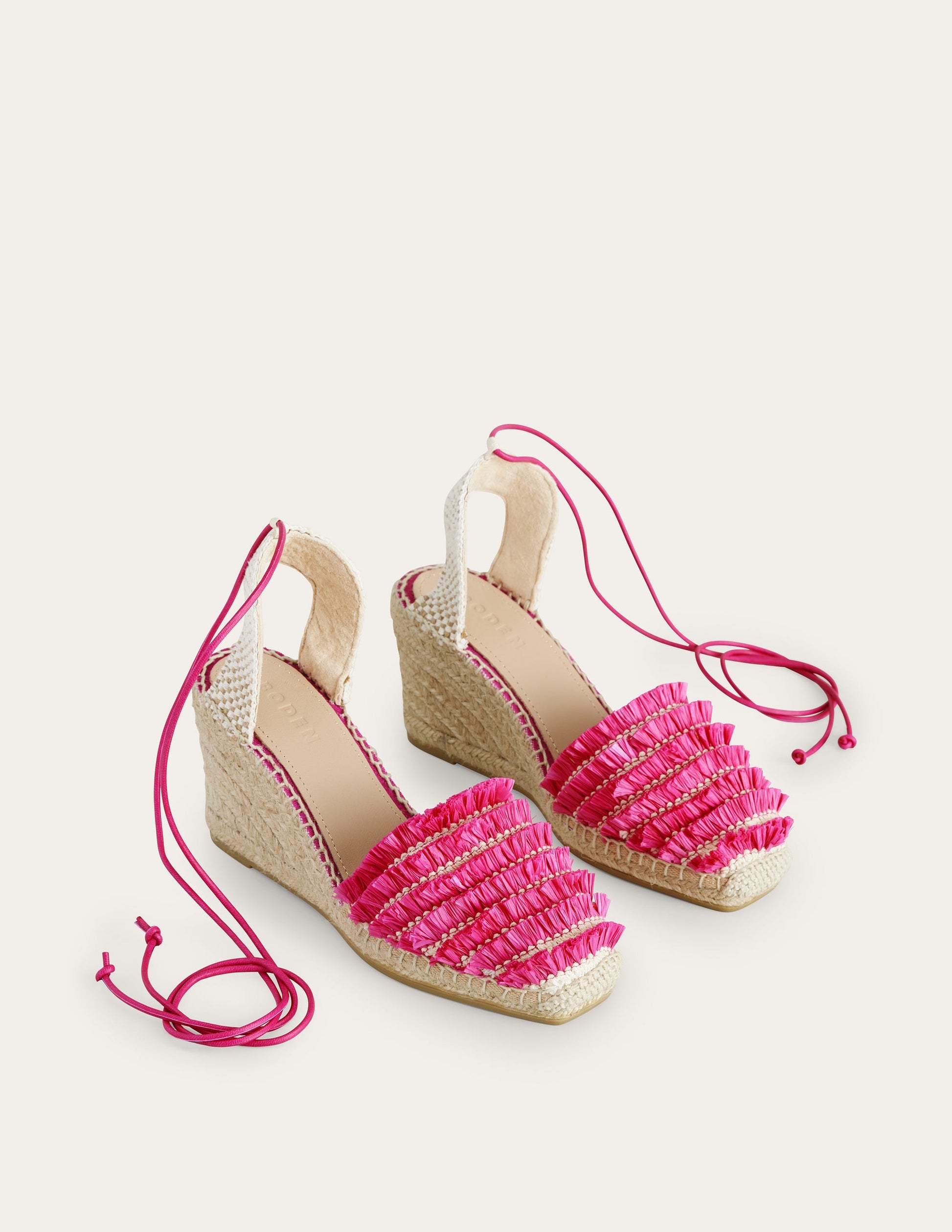 Espadrilles mit Keilabsatz und Knöchelriemchen-Festivalrosa-3