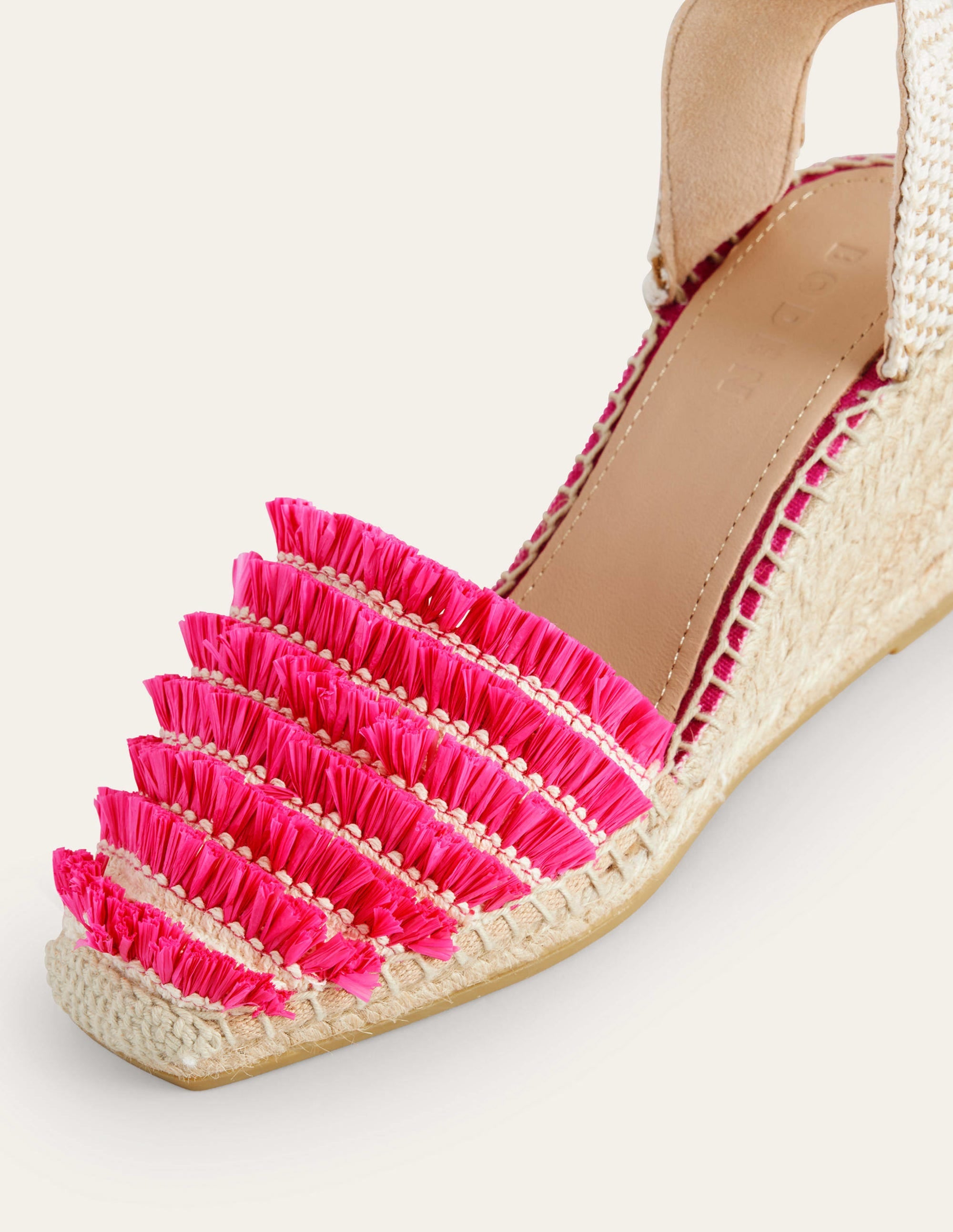 Espadrilles mit Keilabsatz und Knöchelriemchen-Festivalrosa - Image 4