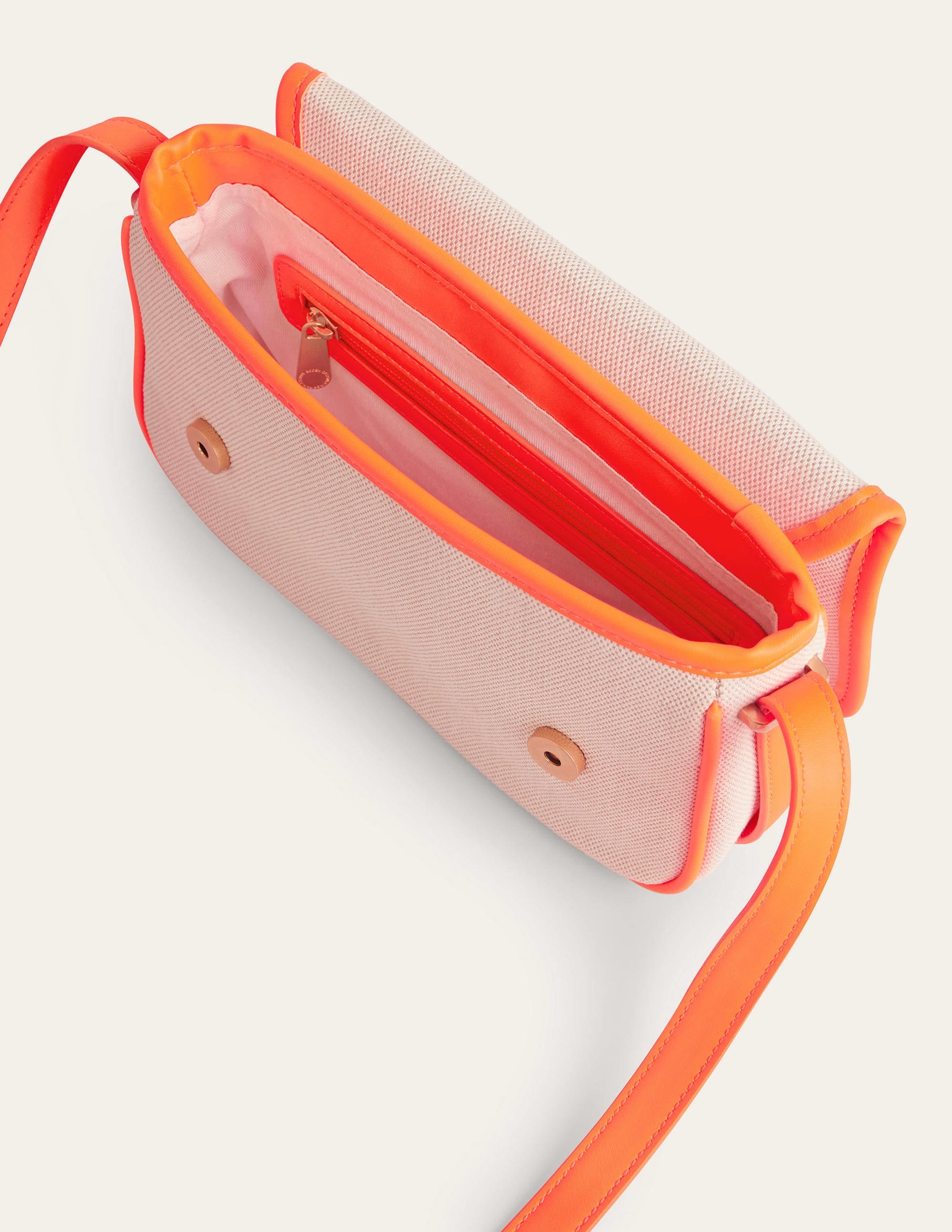 Strukturierte Umhängetasche-Neon-Orange - Image 3