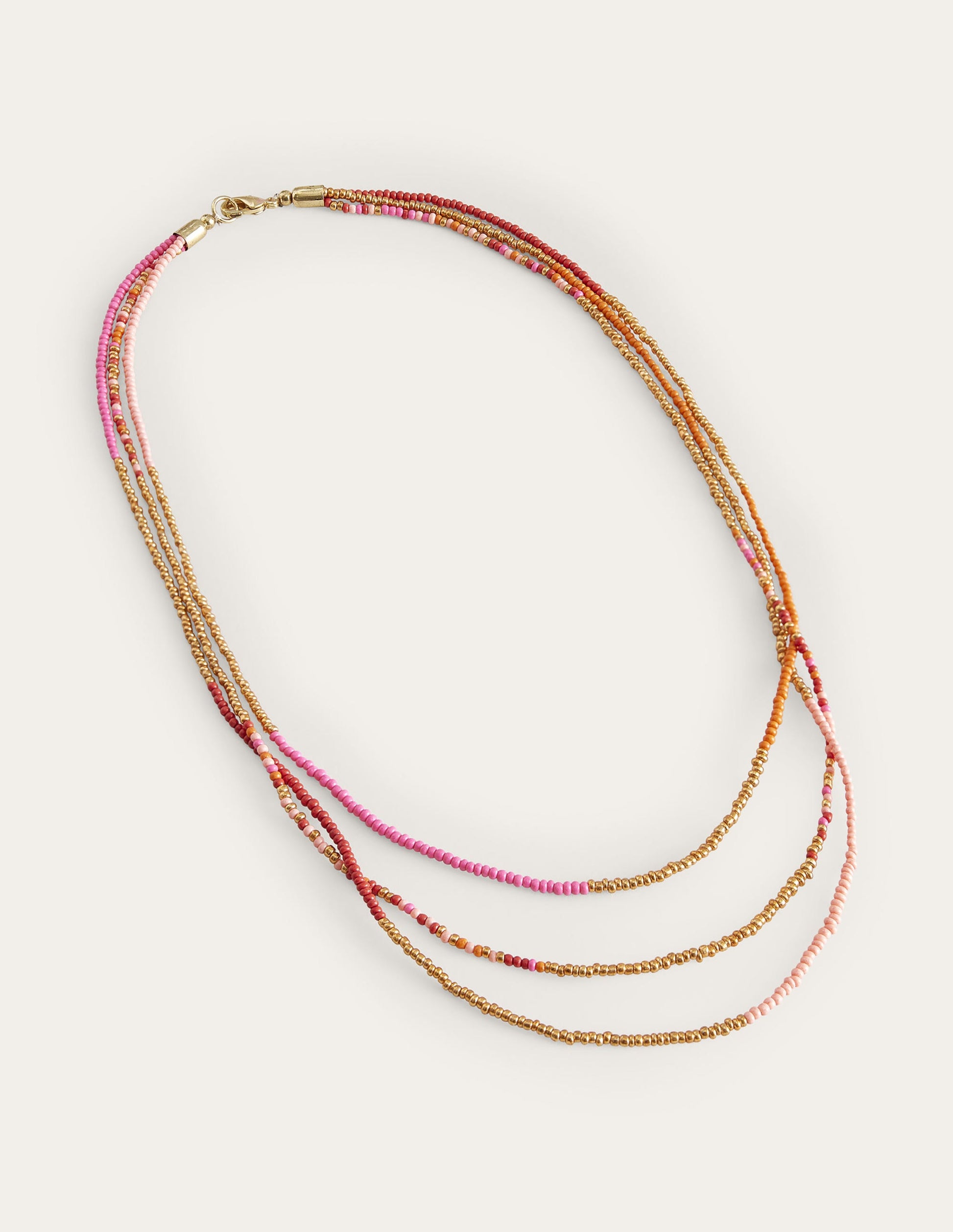 Collier en perles-Rose multi-2