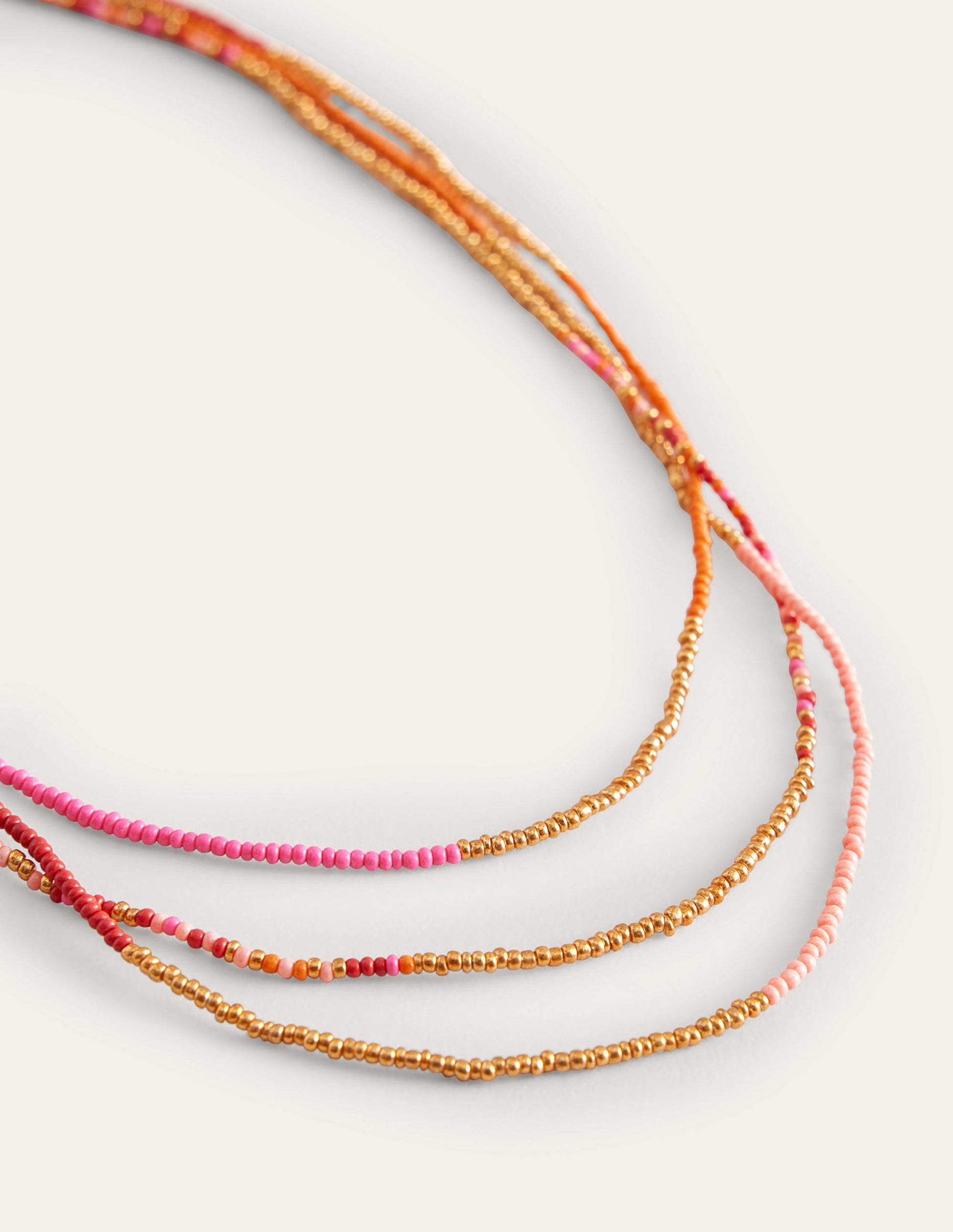 Collier en perles-Rose multi-3