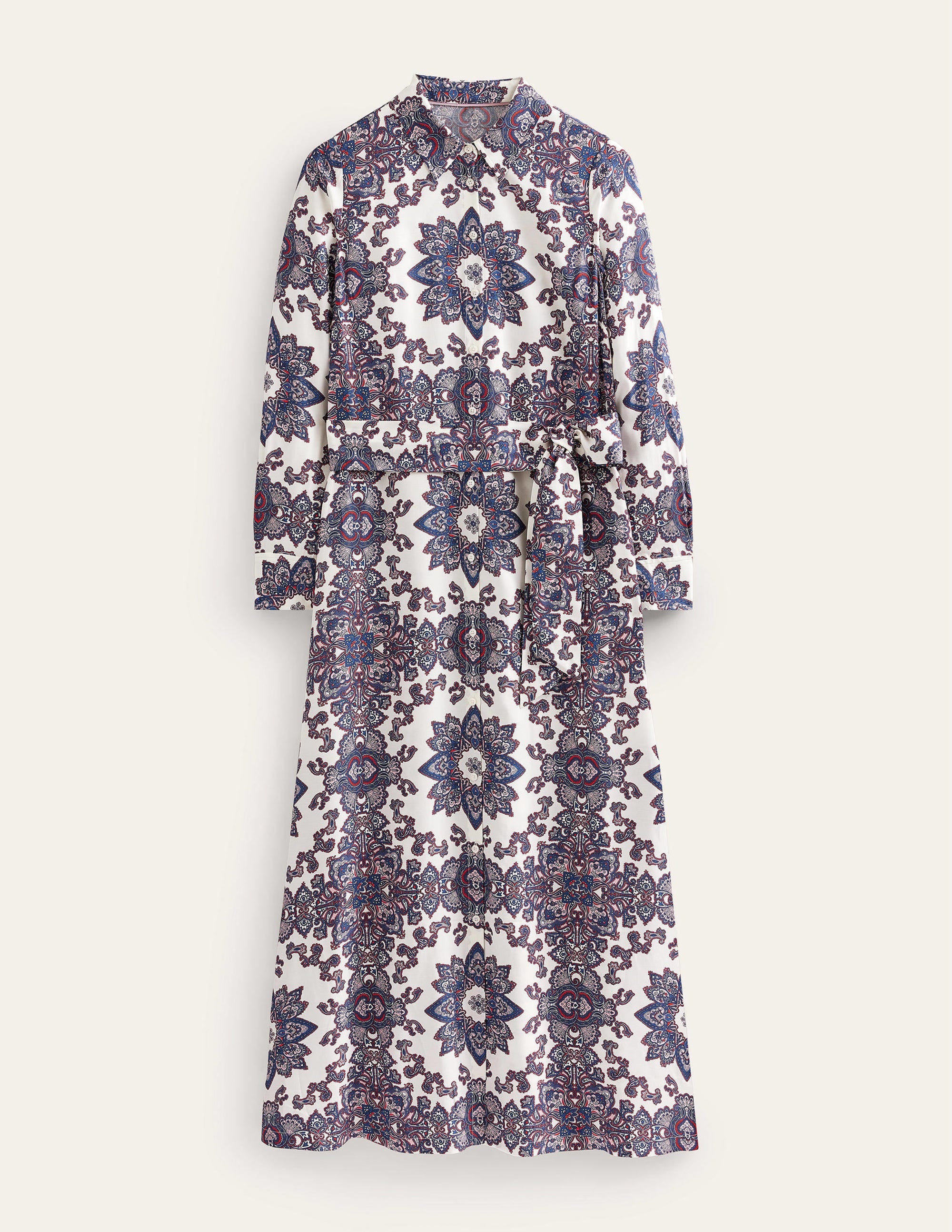 Robe-chemise longue Claudia-Ivoire, motif Paradise Paisley - Image 5